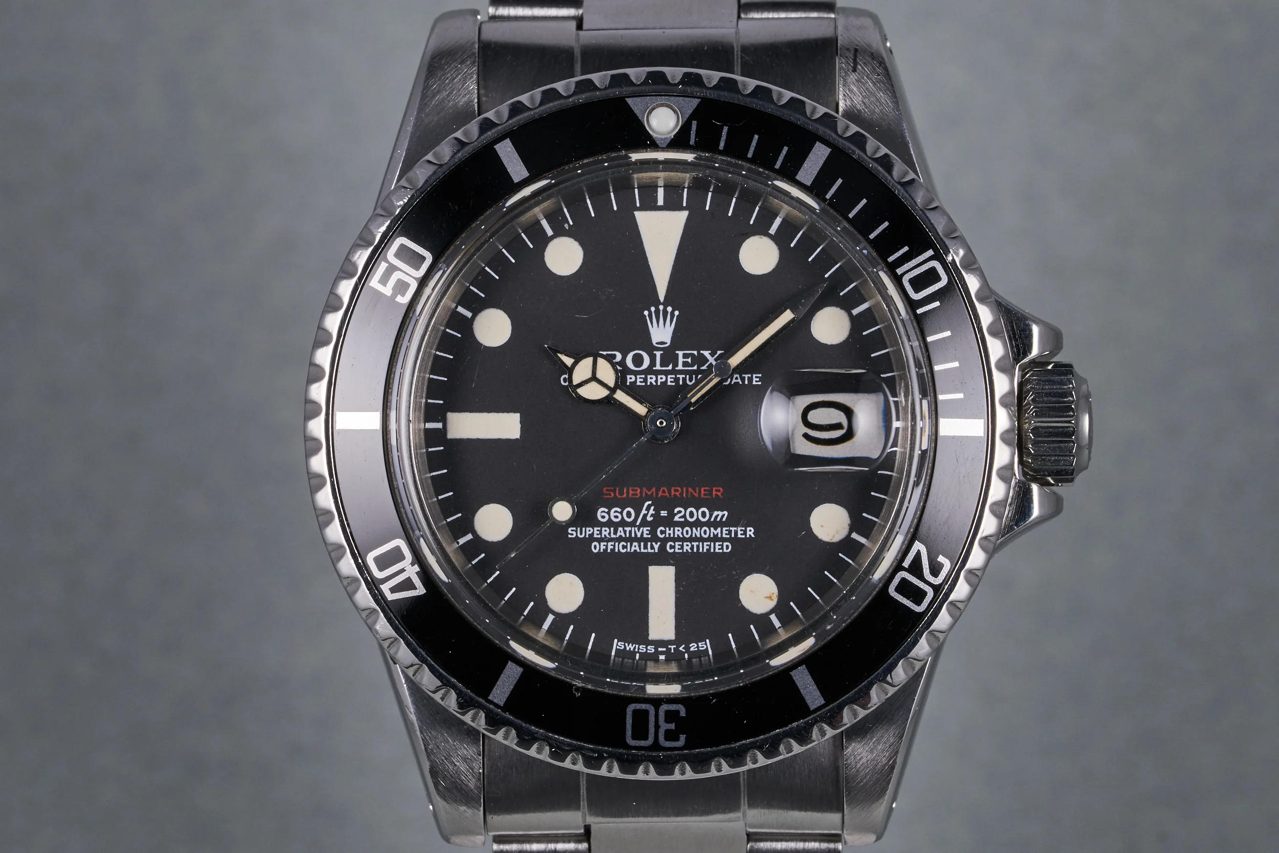 1971 Rolex Red Submariner Ref: 1680 Mark V Dial