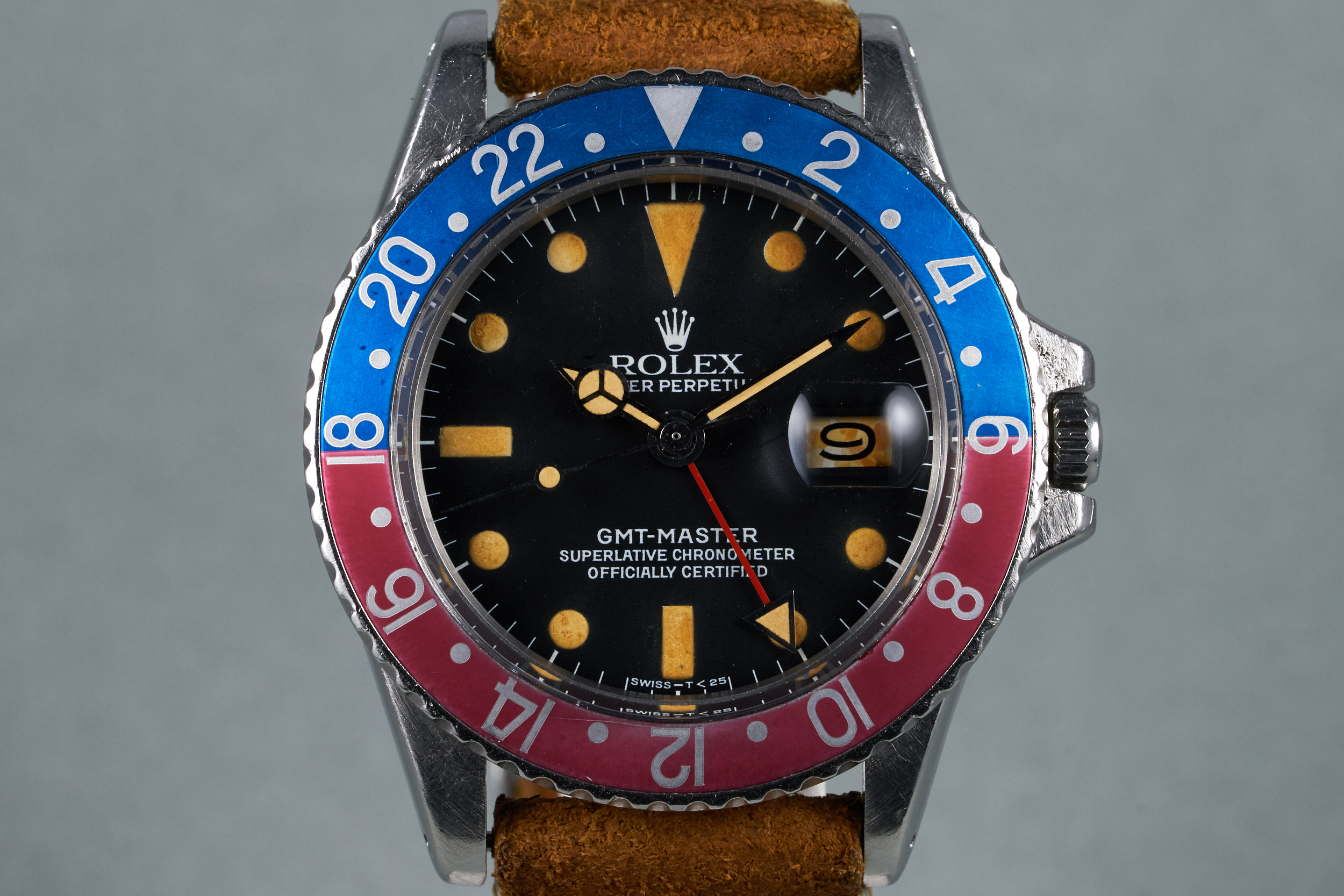 FS: 1972 Rolex GMT Ref: 1675 with Orange Patina Early Tritium Service Dial