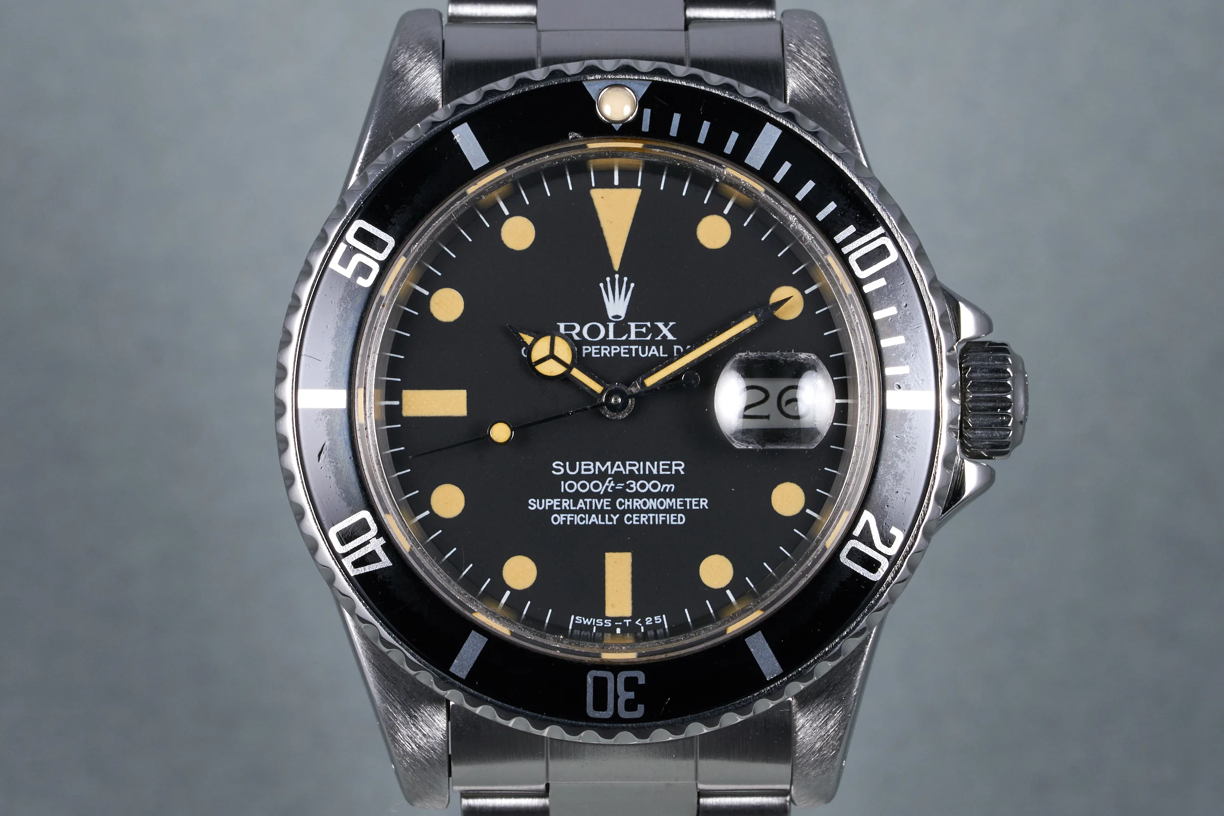 1982 Rolex Submariner Ref: 16800 Matte Dial with Yellow Patina