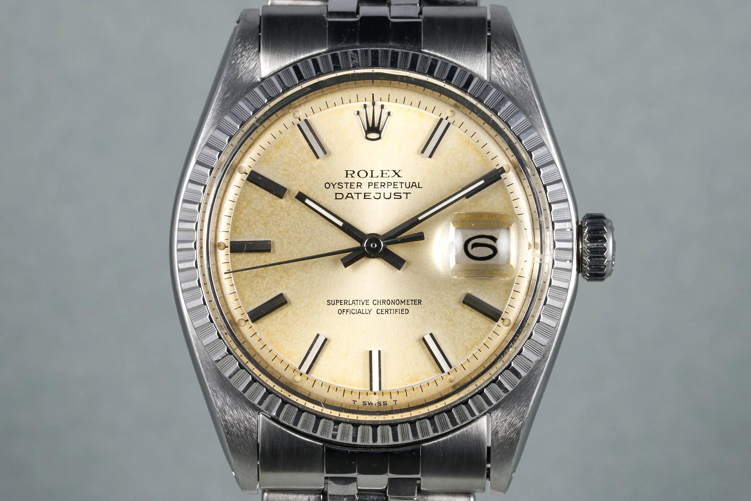 1968 Rolex DateJust Ref: 1603 Silver Patina Dial with RSC Papers
