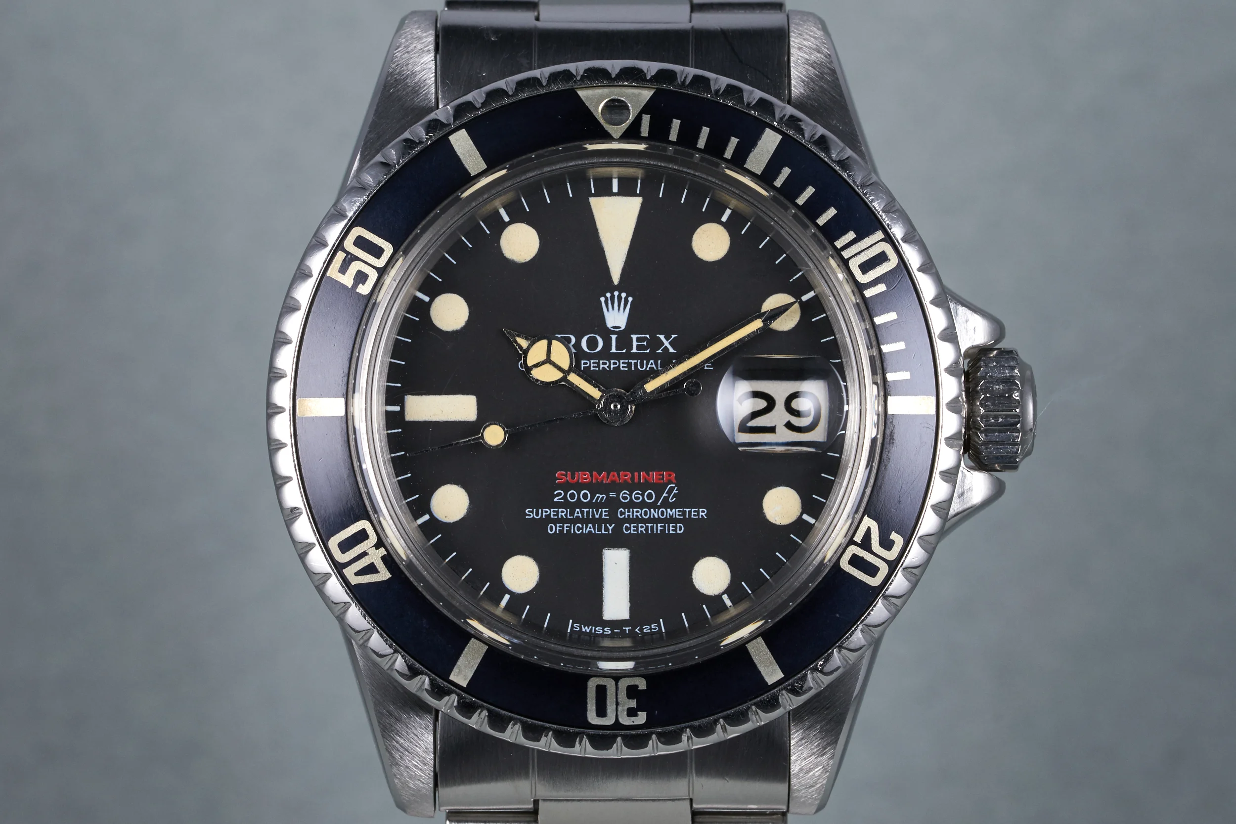 1970 Rolex Red Submariner Ref: 1680 Meters First Dial