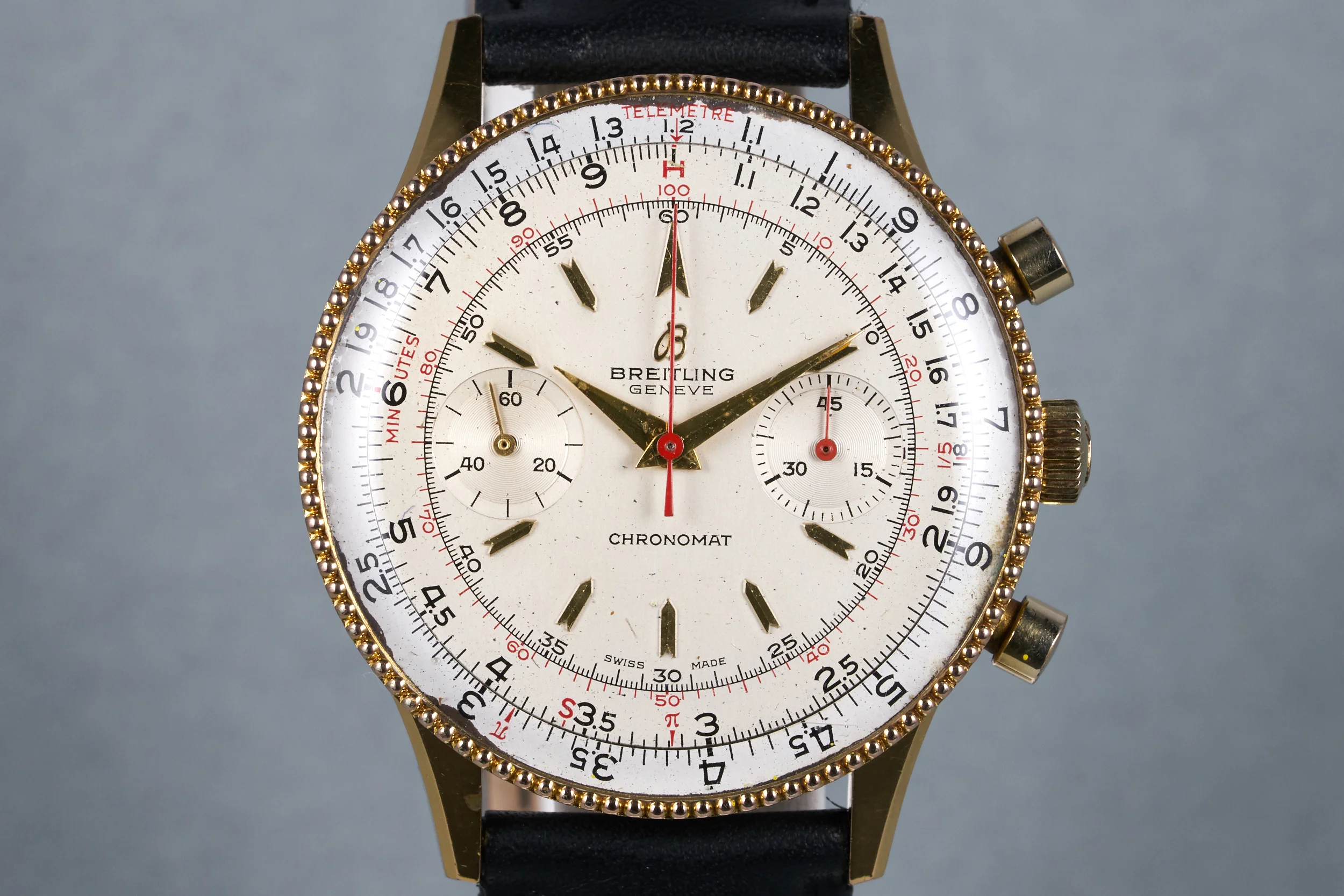 1960 Breitling Gold Shell Chronomat Ref: 808 with Silver Dial
