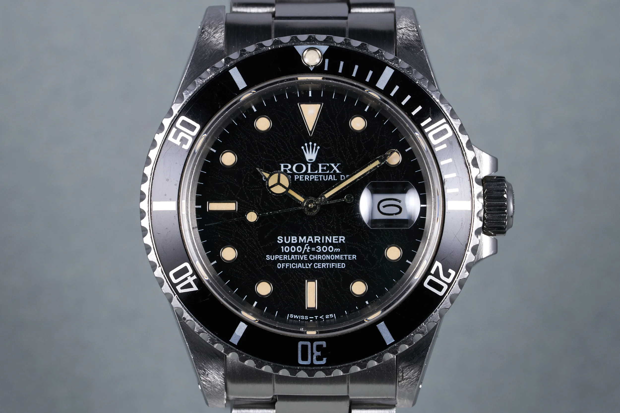 1988 Rolex Submariner Ref: 168000 with Box and Creamy Patina
