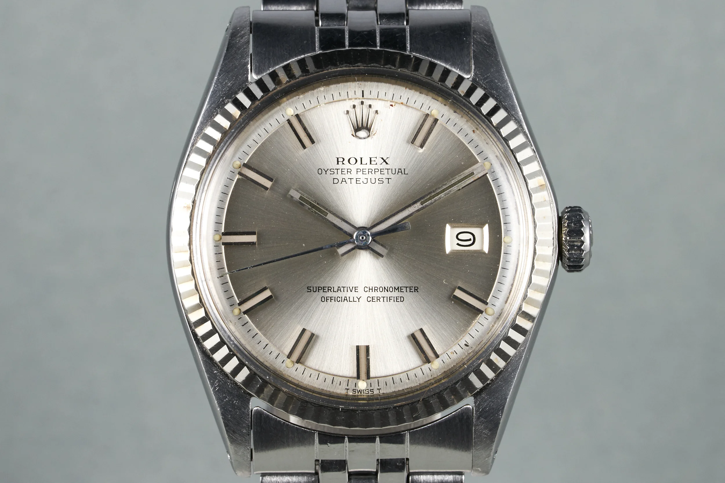 1970 Rolex Datejust Ref: 1601 Silver 'Wide Boy' Dial