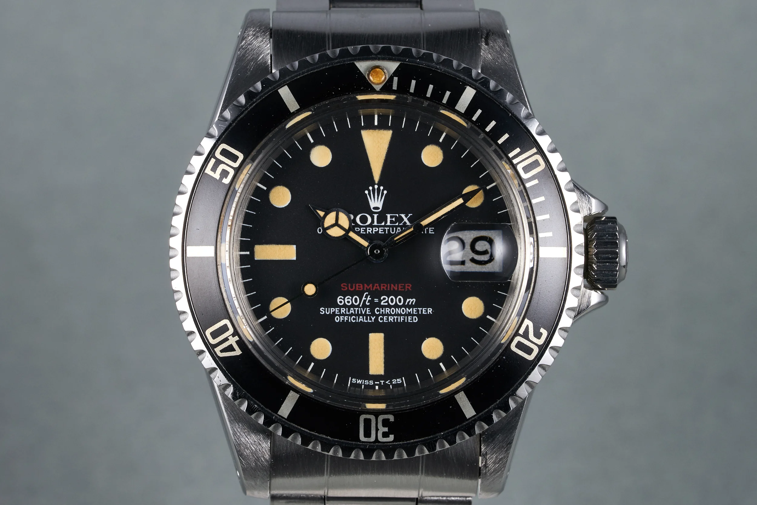 1972 Rolex Red Submariner Ref: 1680 Mk VI Dial with Box and Punched Papers