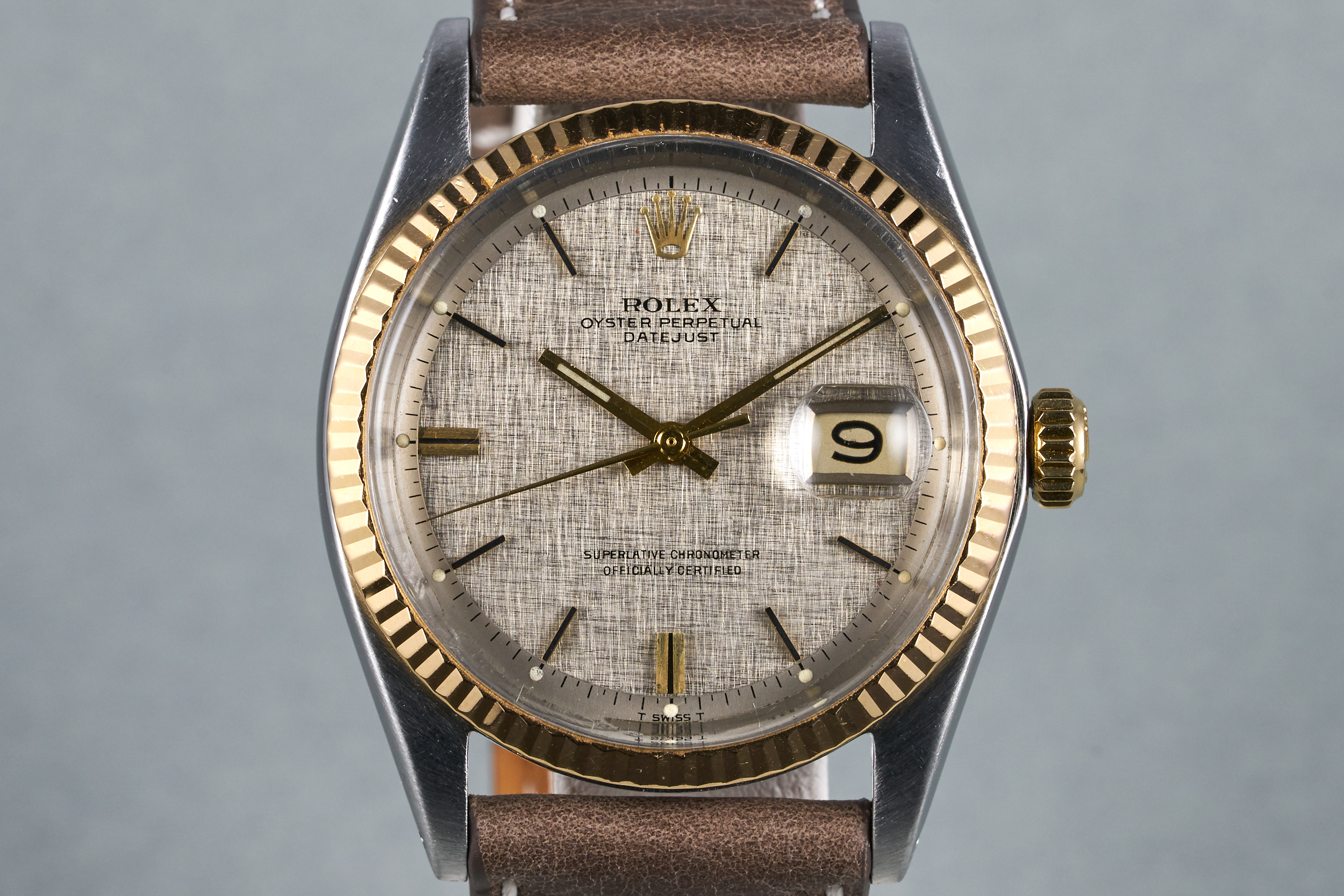 linen dial rolex