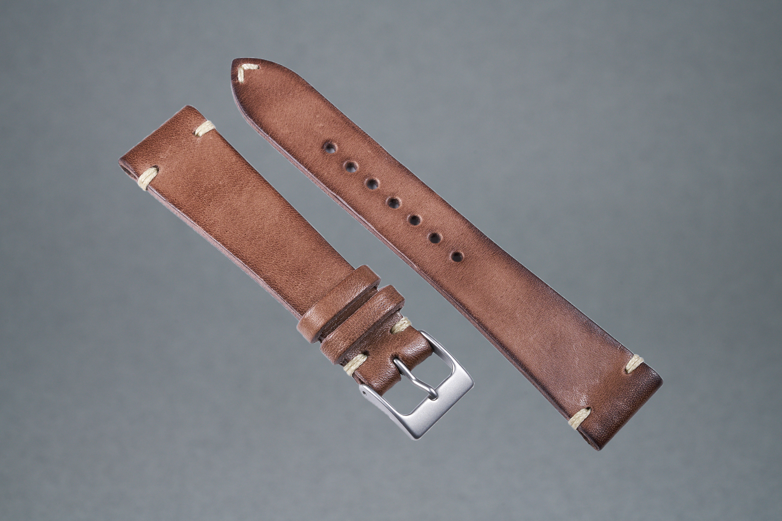 Vintage Style Cognac Leather Strap