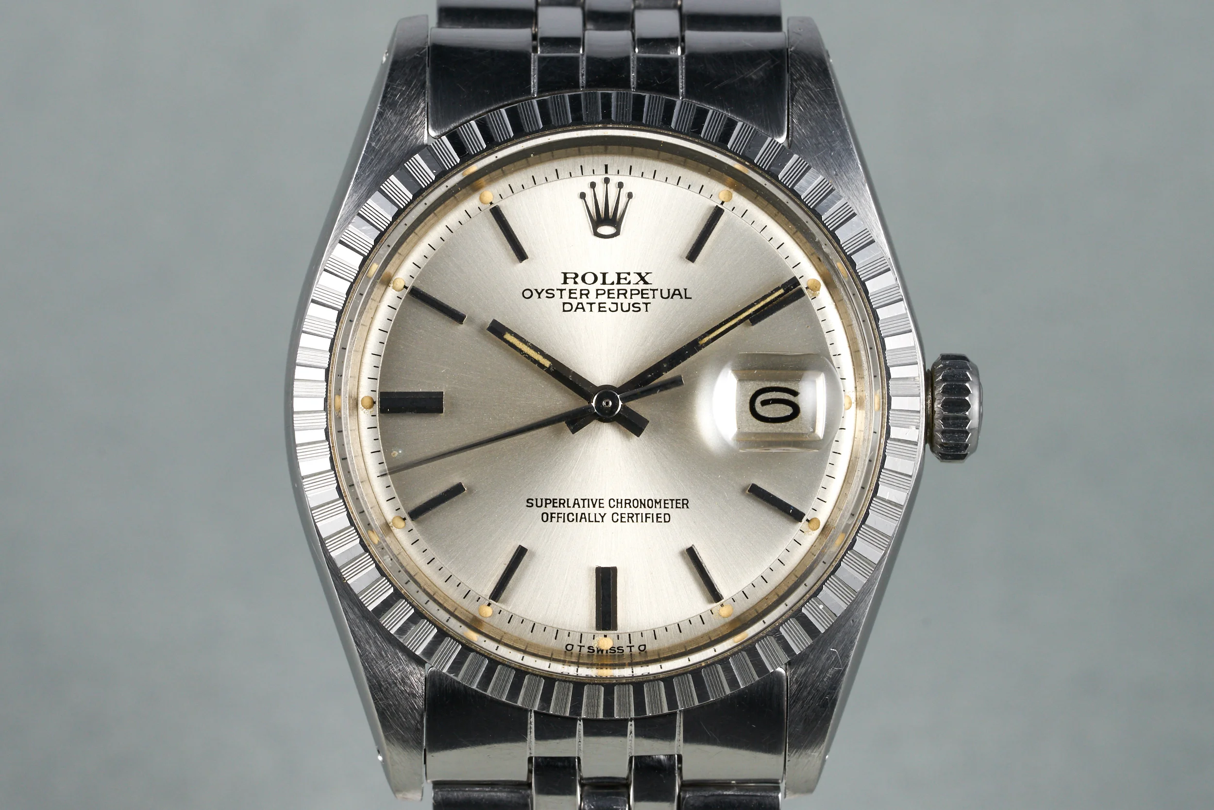 1972 Rolex Datejust Ref: 1603 Silver Sigma Dial with Box and Papers