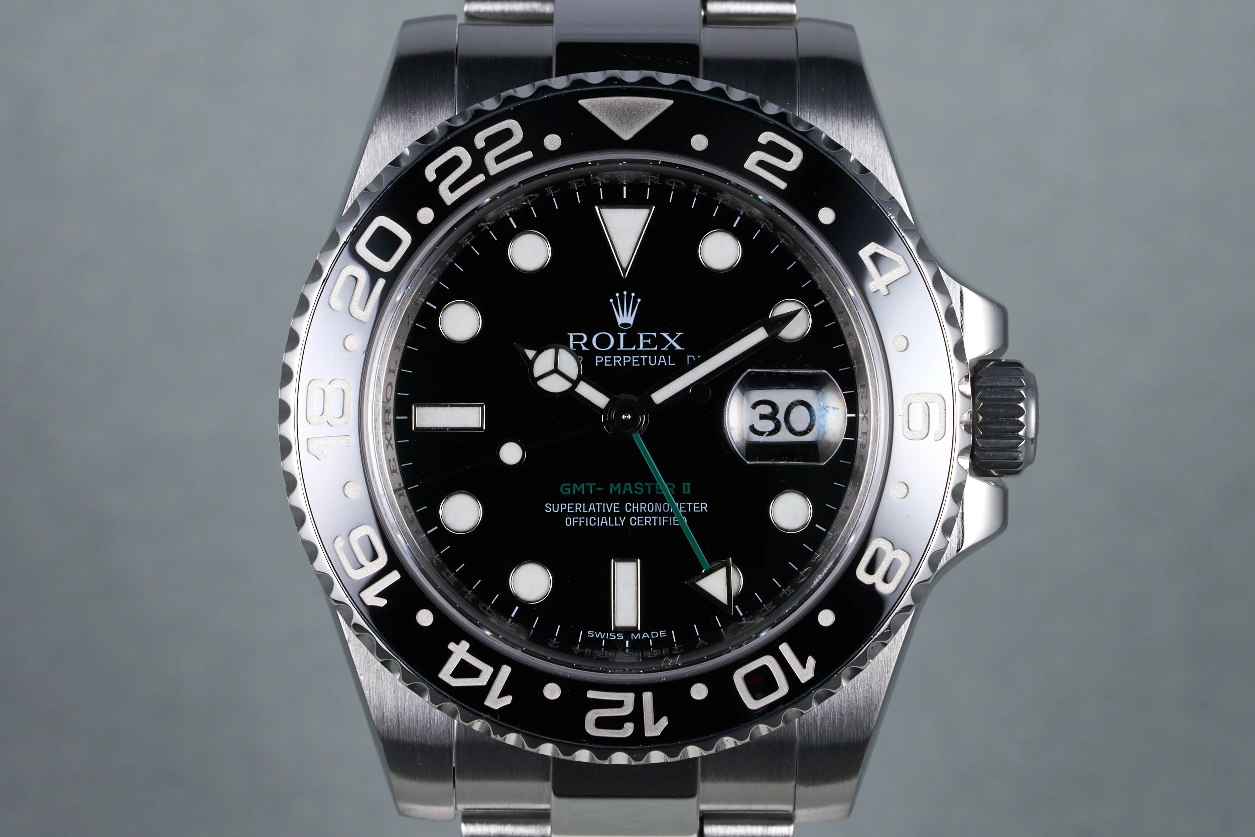 2009 Rolex GMT II Ceramic Ref: 116710LN with Box and Papers