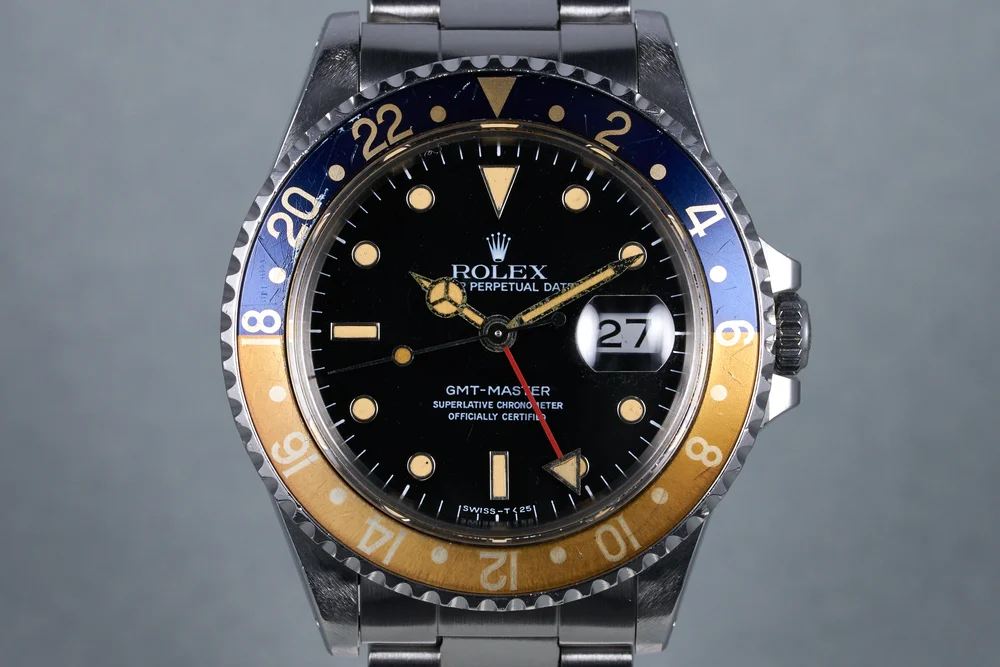 1993 Rolex GMT Ref: 16700 Spider Dial with Creamy Patina — Oyster