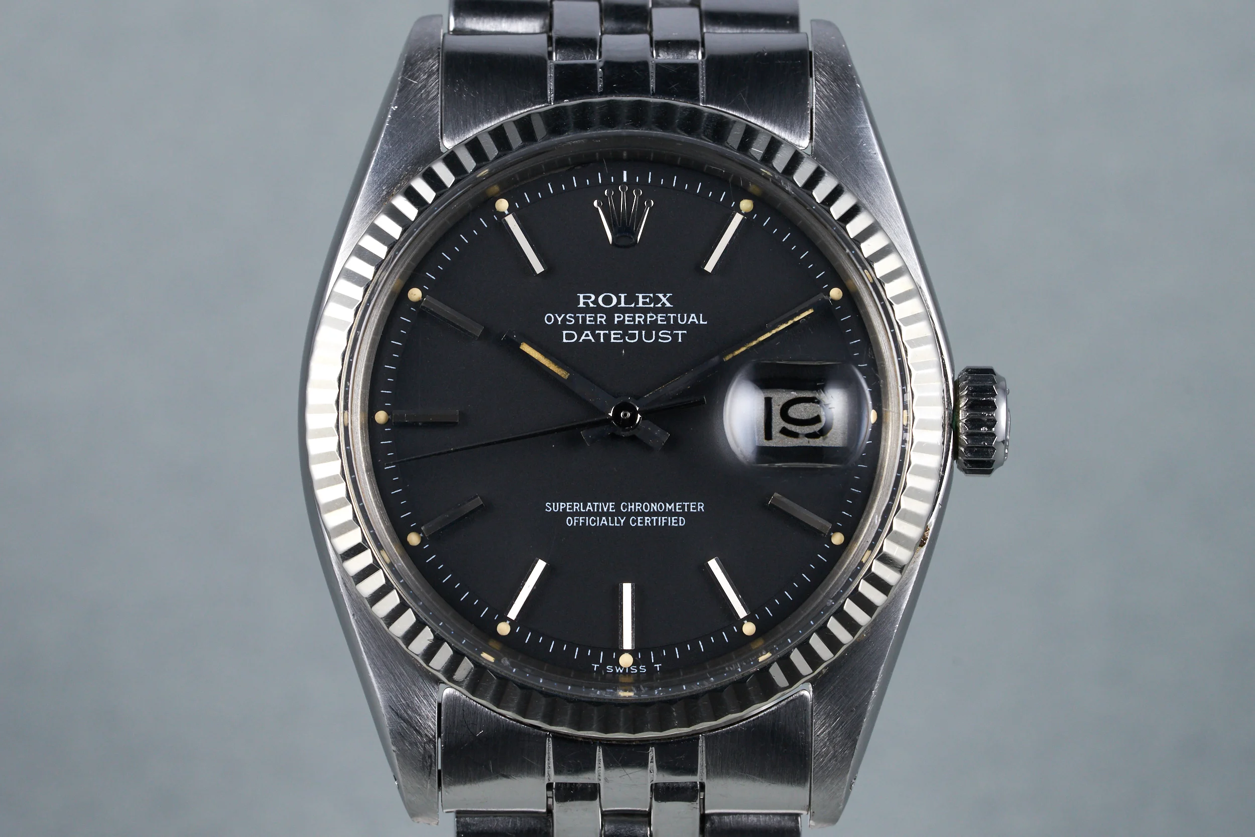 1974 Rolex Datejust Ref: 1601 with Matte Black Dial