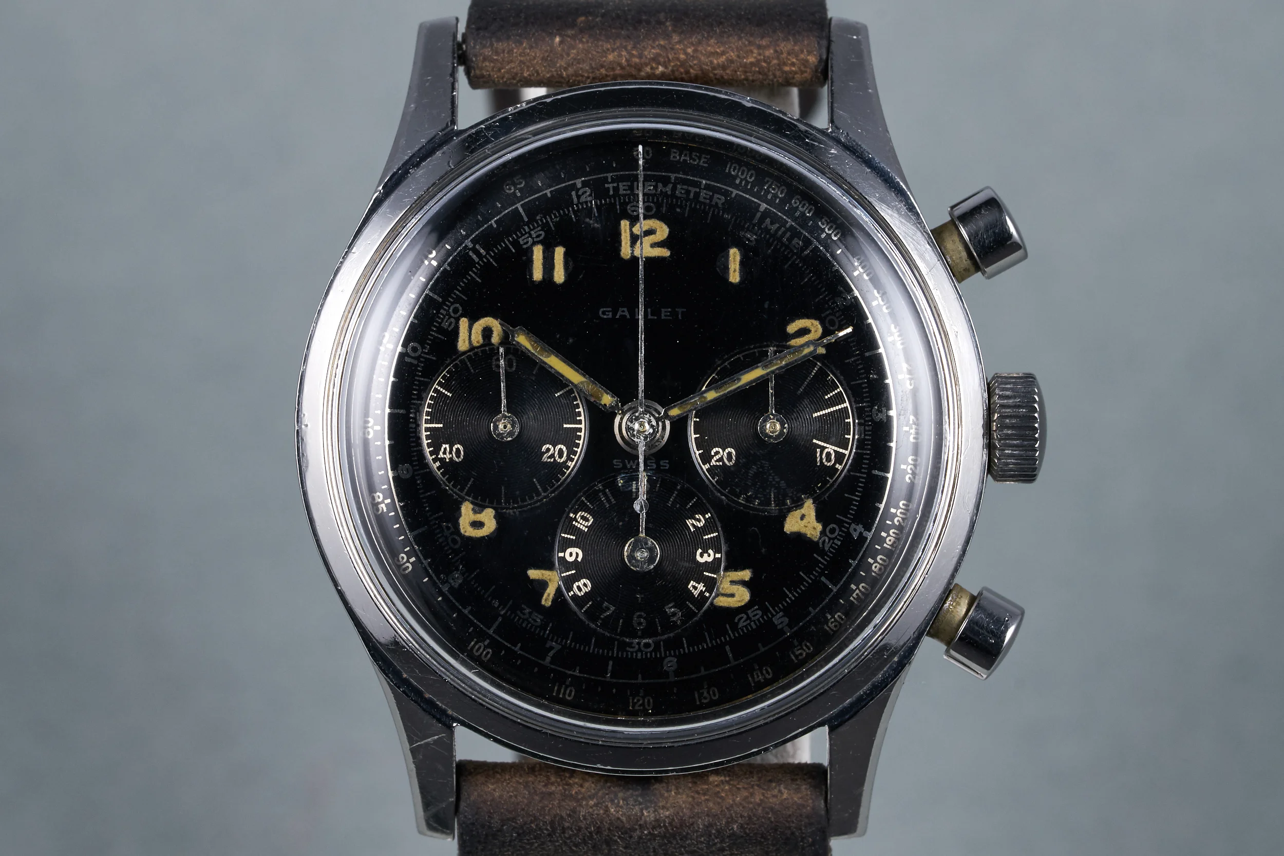 1950s Gallet MultiChron 12HR Ref: 5193 with Black Dial