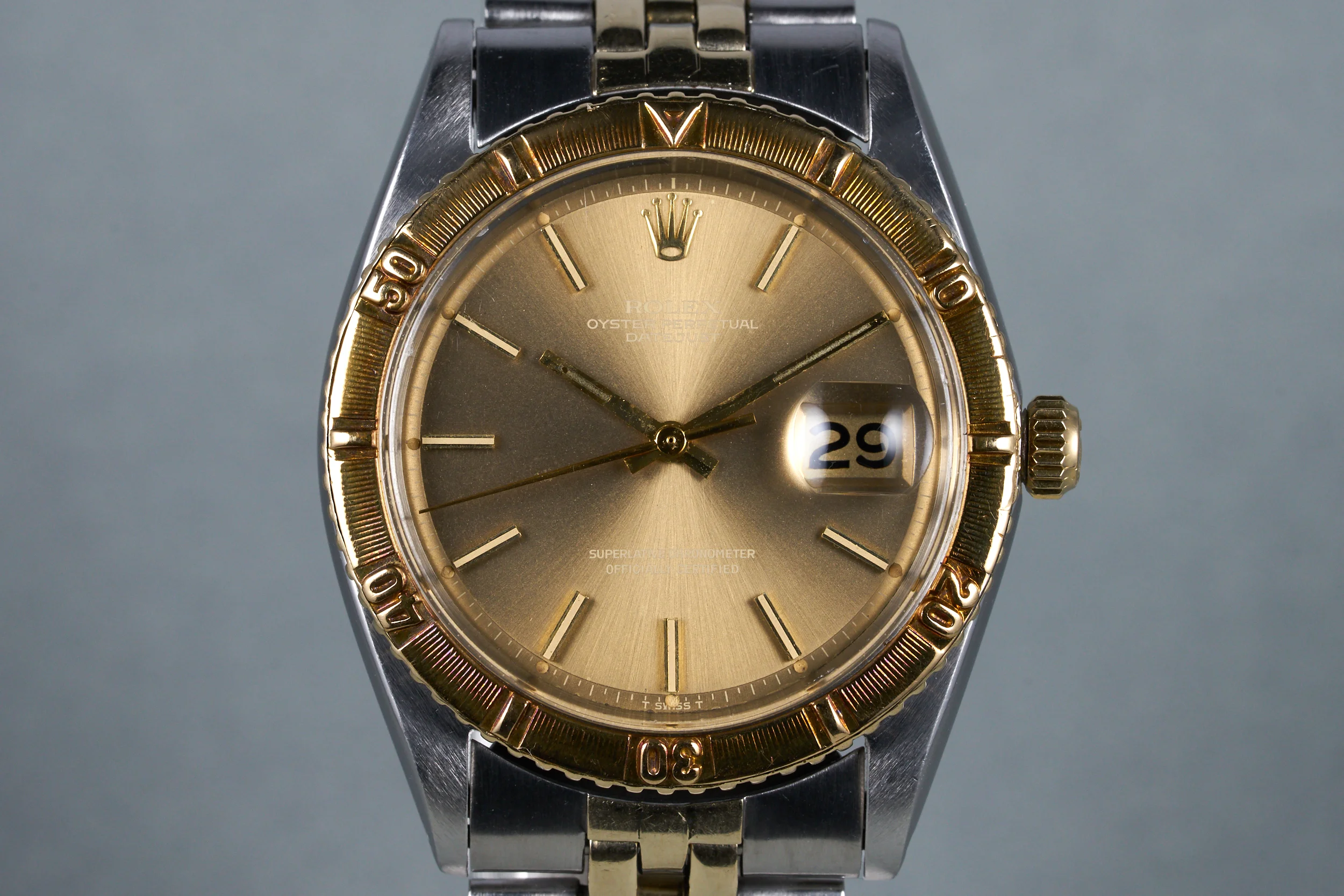 1968 Rolex Two Tone Datejust Thunderbird Ref: 1625 with Bronze Dial