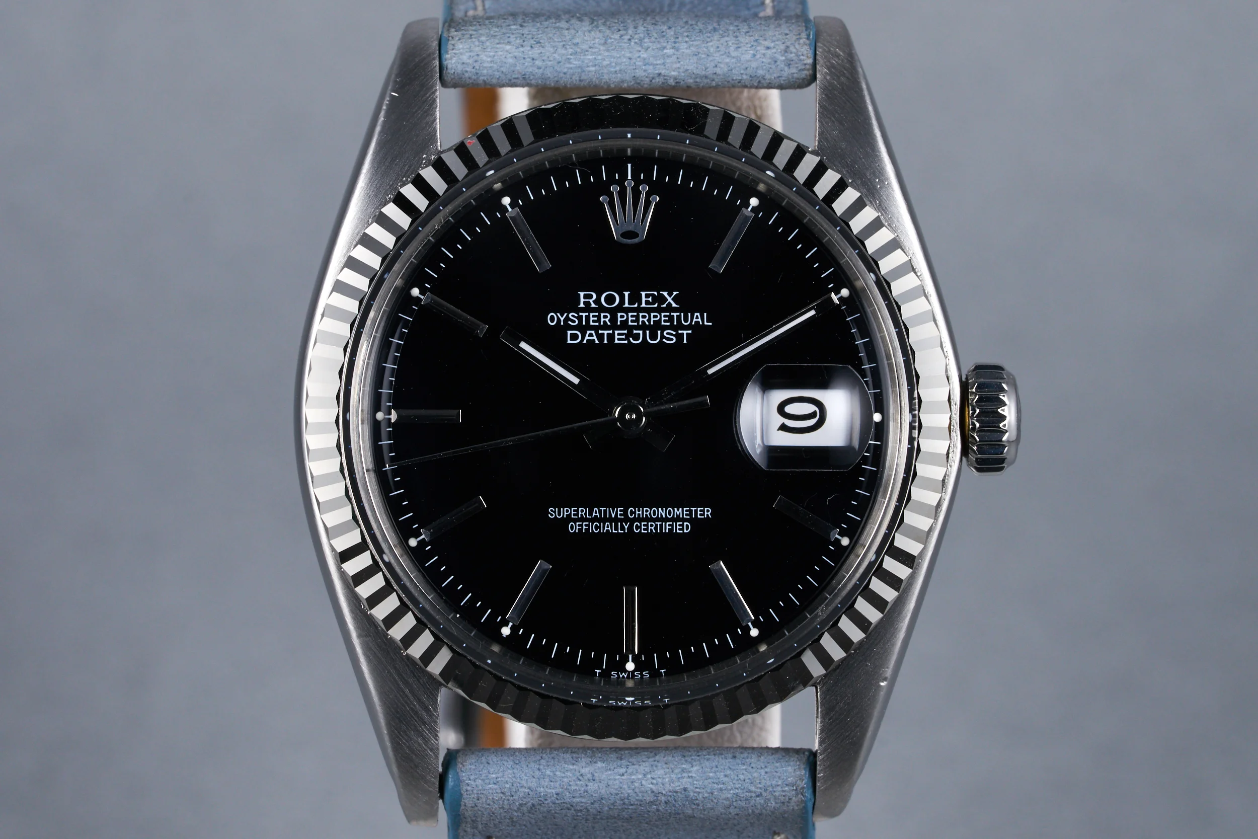1977 Rolex DateJust Ref: 1601 with Glossy Black Dial