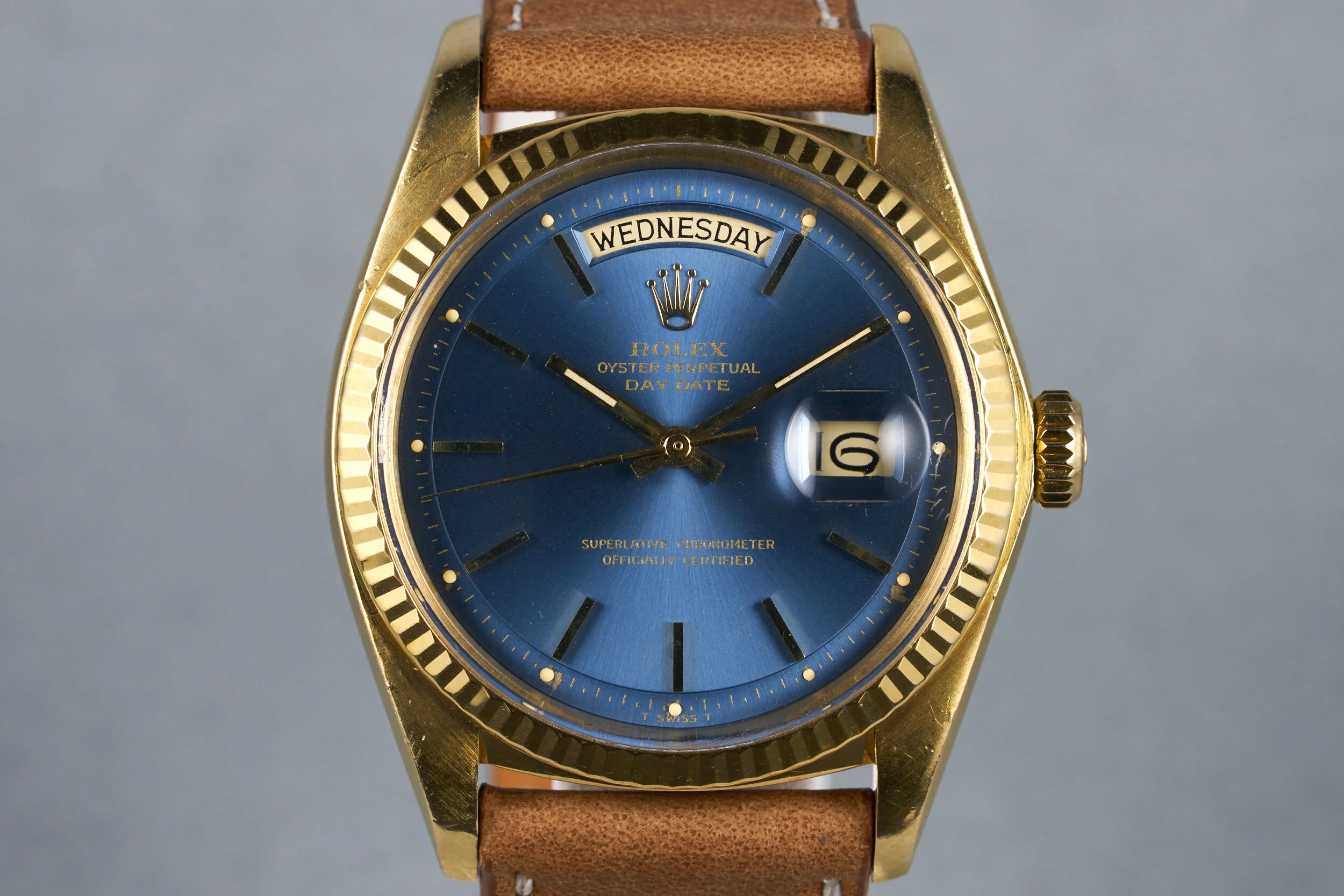 1977 Rolex&nbsp;YG Day-Date&nbsp;Ref:&nbsp;1803&nbsp;with Blue Dial