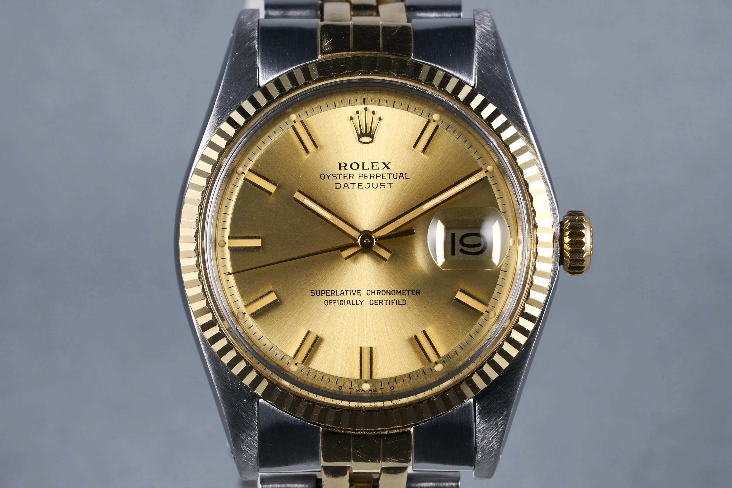 1972 Rolex&nbsp;Two Tone DateJust&nbsp;Ref:&nbsp;1601&nbsp;with Champagne Sigma 'Wide-Boy' Dial