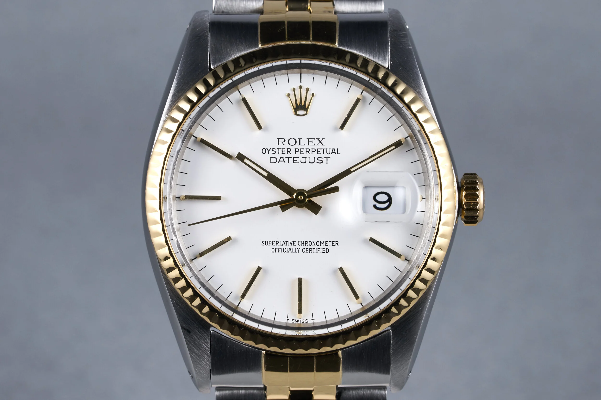 1985 Rolex Two Tone Datejust Ref: 16013 with White Dial