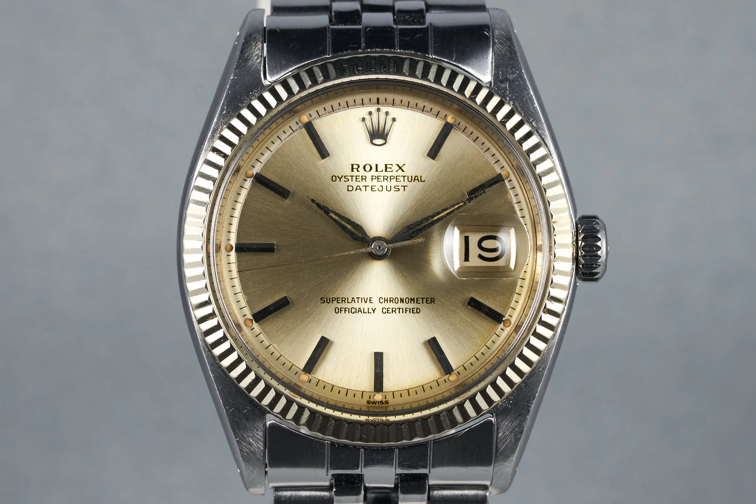 1962 Rolex&nbsp;Datejust&nbsp;Ref:&nbsp;1601&nbsp;Silver "Swiss" Only Dial