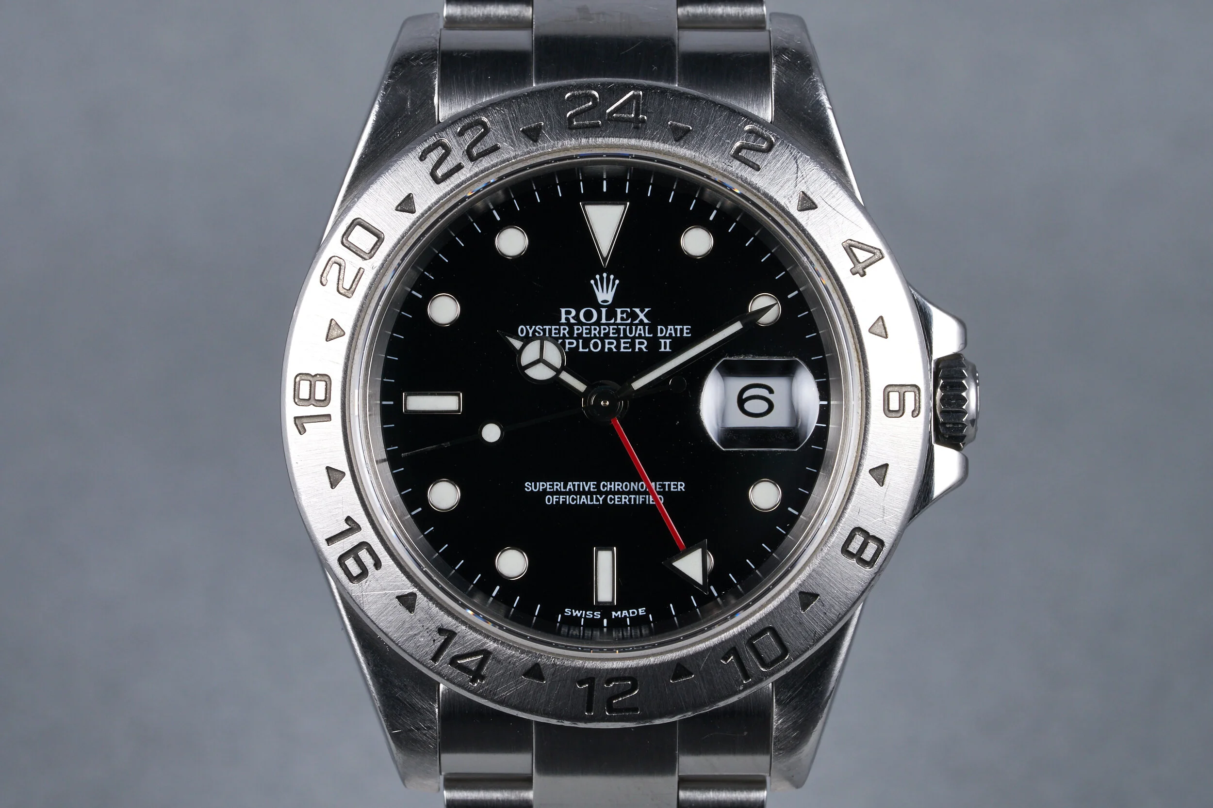 2003 Rolex Explorer II Ref: 16570 Black Dial with Box and Papers