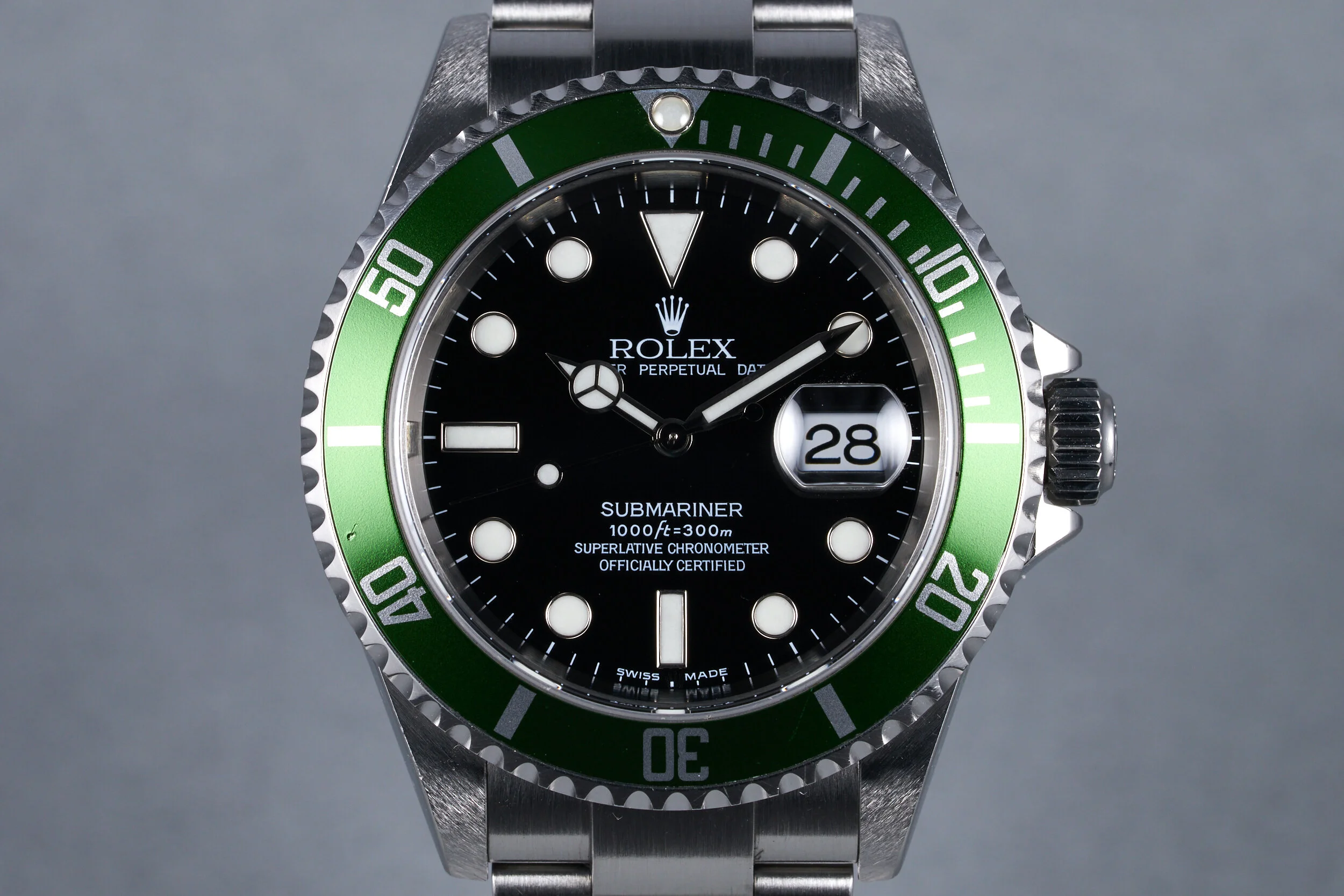 2004 Rolex Green Submariner Ref: 16610LV "Kermit" with Mk I Dial