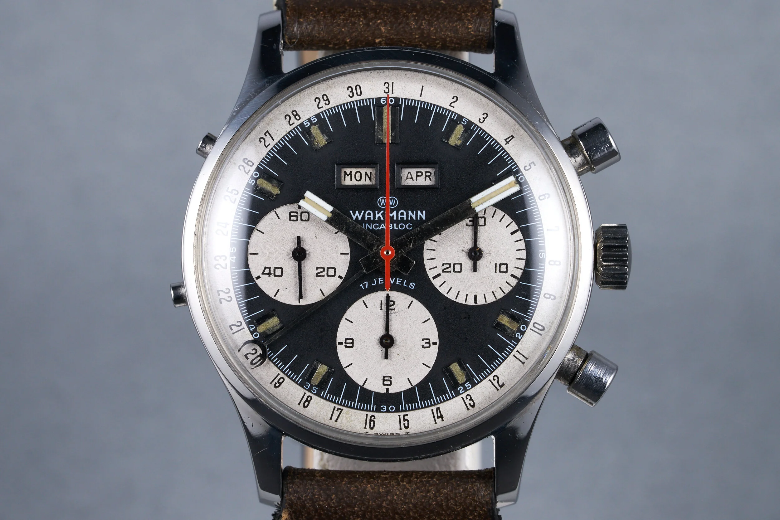 1960's Wakmann Incabloc Triple Date Chronograph Ref: 71.1309.70