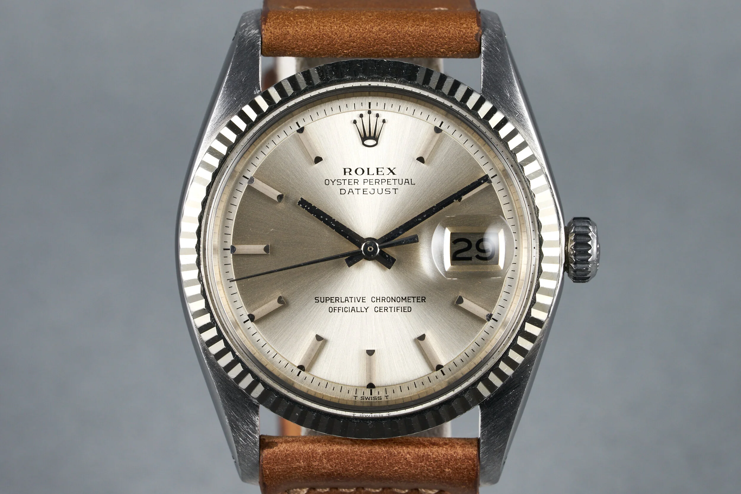 1977 Rolex Datejust Ref: 1601 Silver Non-Luminous Dial