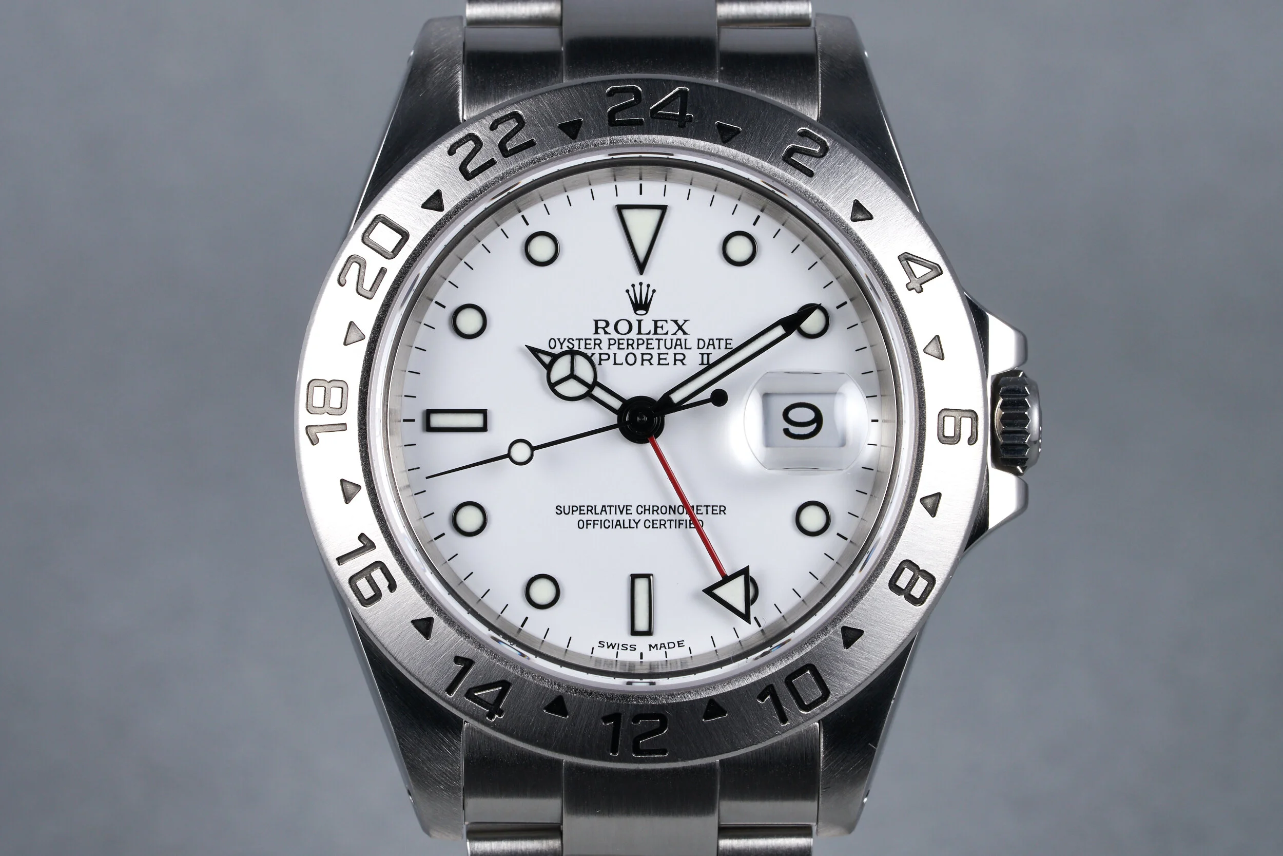 2000 Rolex Explorer II Ref: 16570 White Dial with Papers