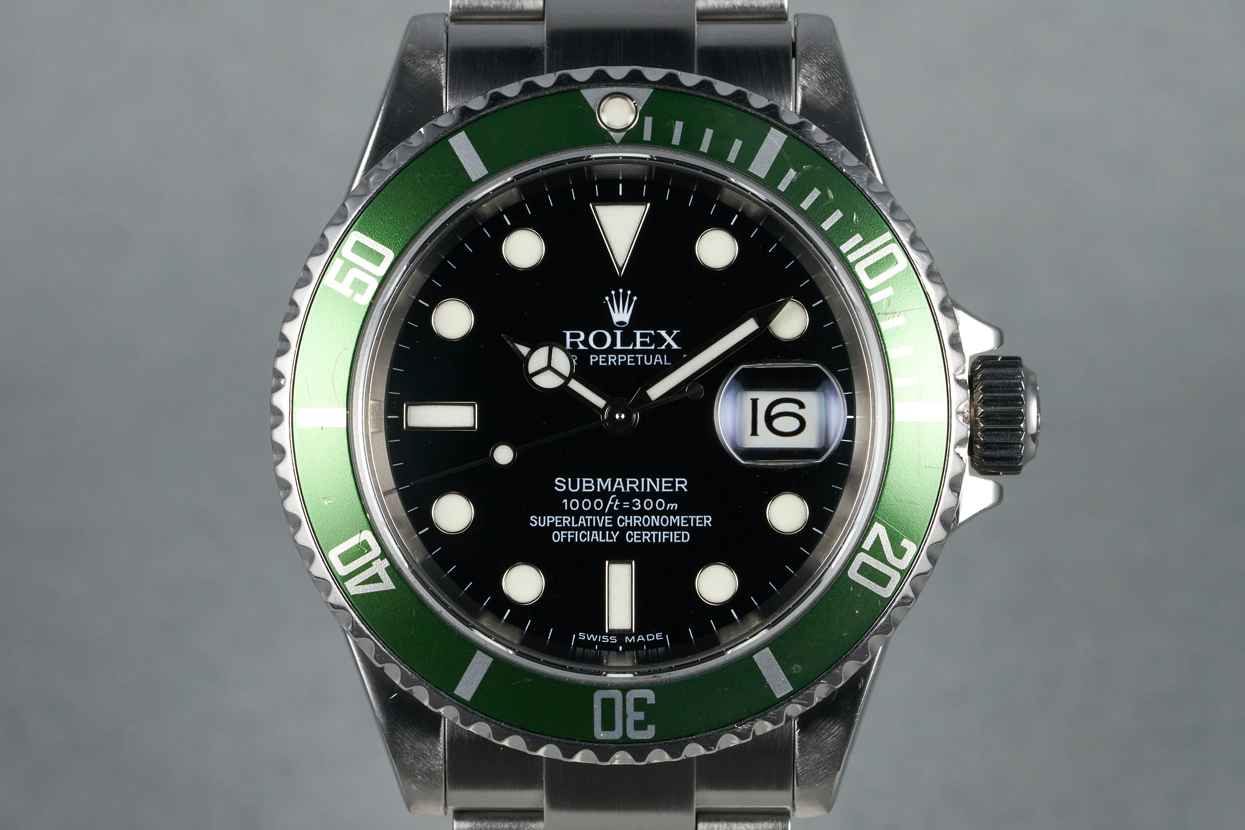 2006 Rolex Green Submariner Ref: 16610LV "Kermit" with Mk IV Dial