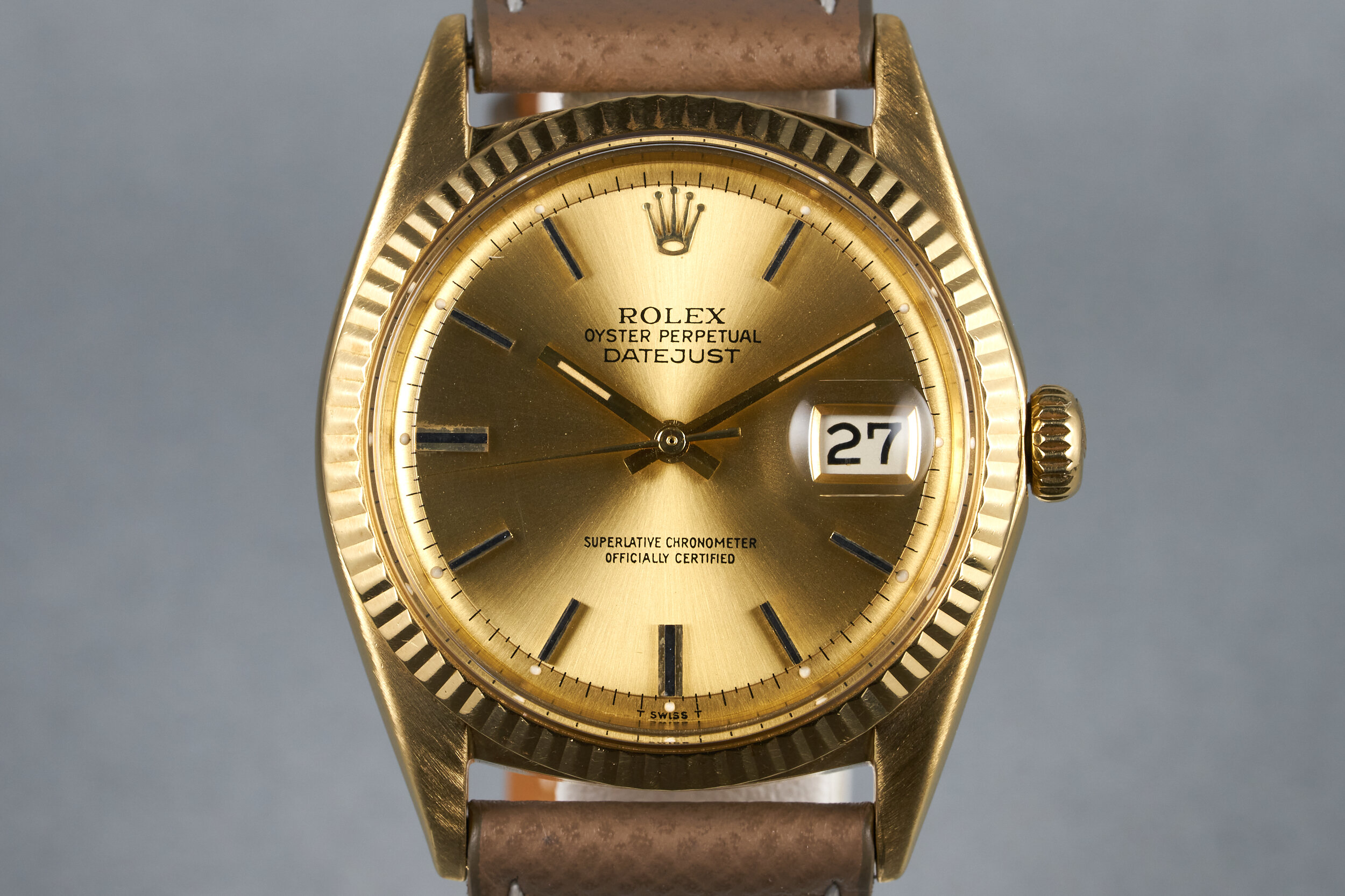 1965 Rolex&nbsp;YG Datejust&nbsp;Ref:&nbsp;1601 with&nbsp;Champagne&nbsp;Dial