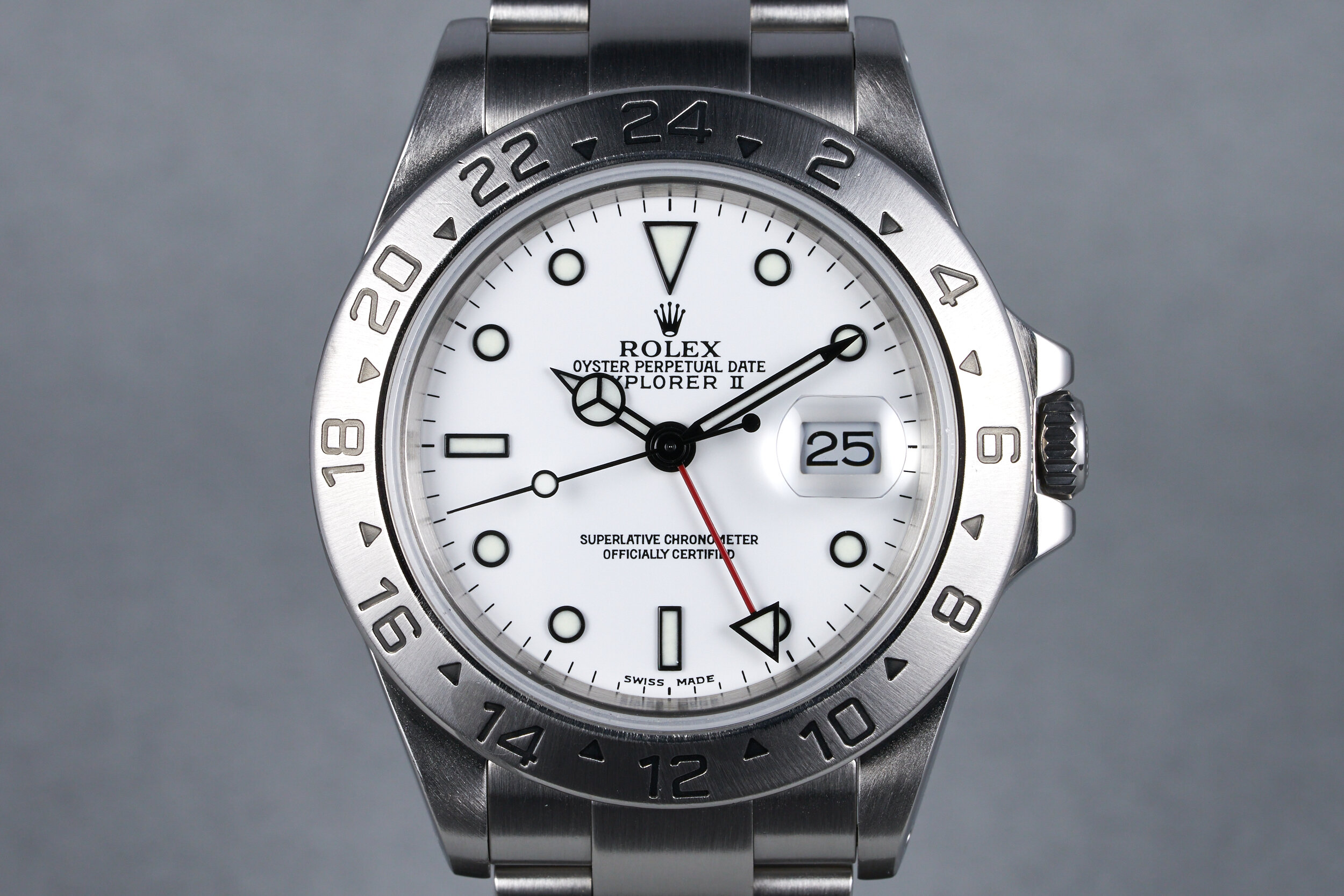 2000 Rolex Explorer II Ref: 16570 White Dial