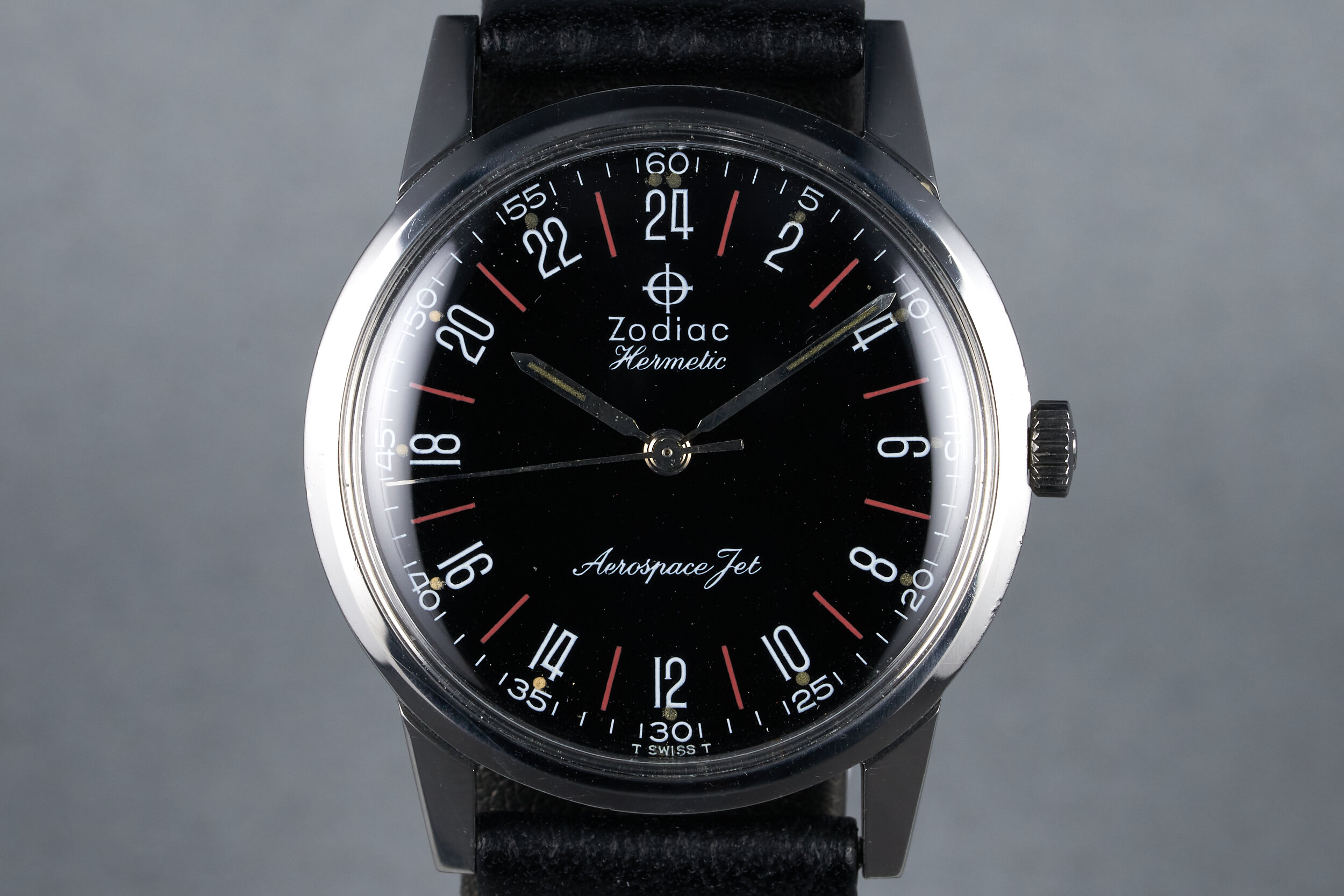 1970s Zodiac Hermetic Aerospace Jet Ref: 758 Black Dial