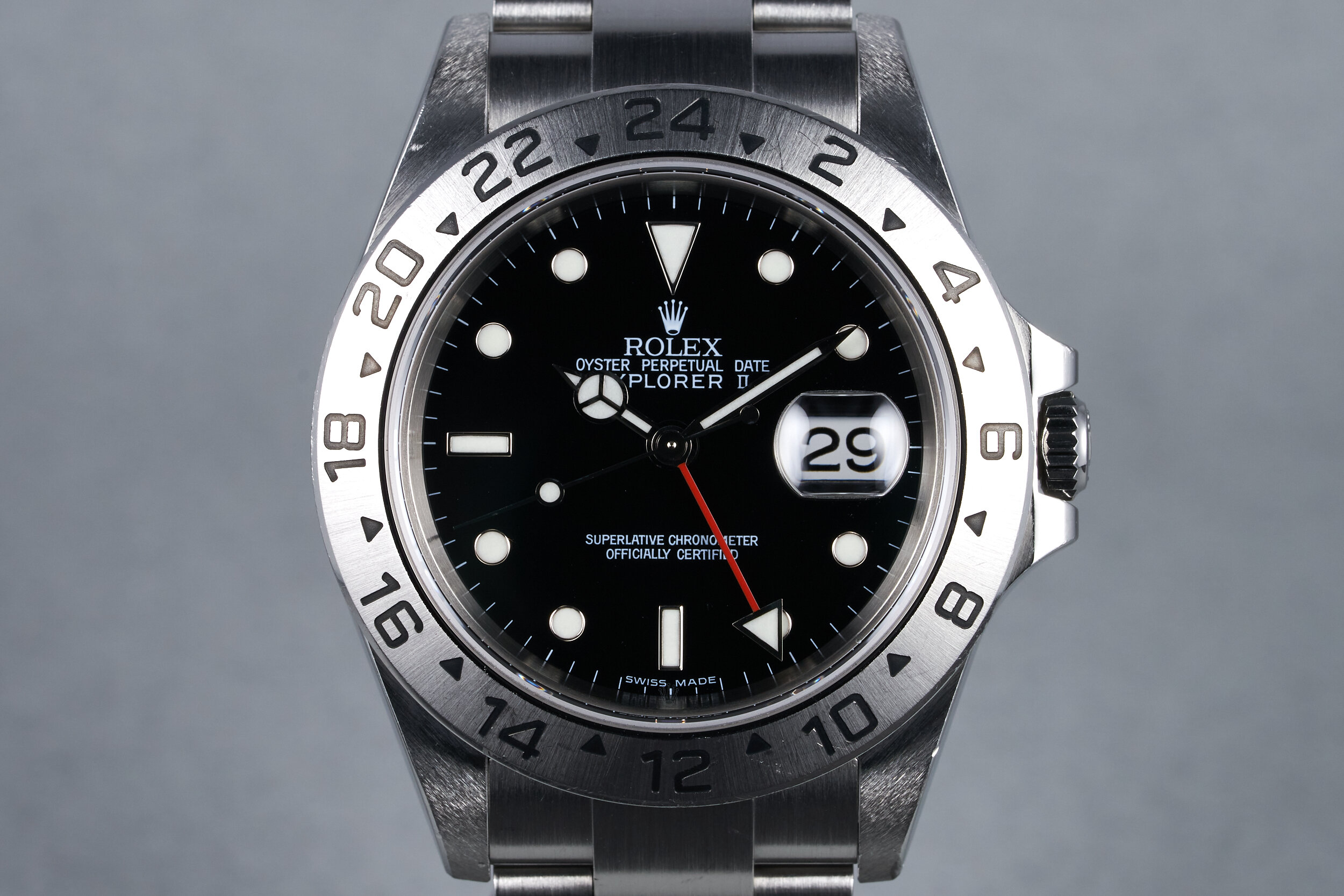 2004 Rolex Explorer II Ref: 16570 Black Dial
