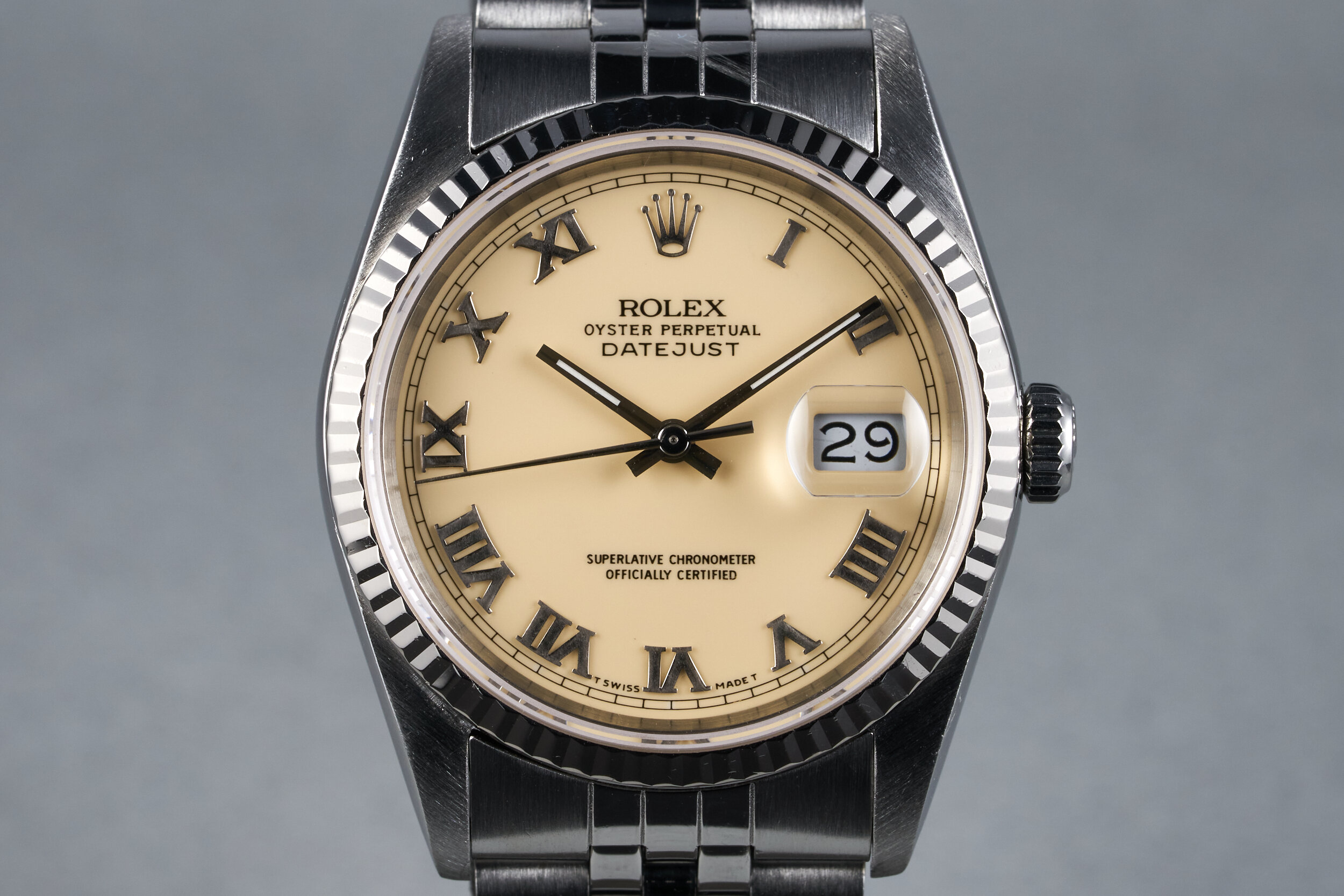 1989 Rolex Datejust Ref: 16234 Cream Roman Dial