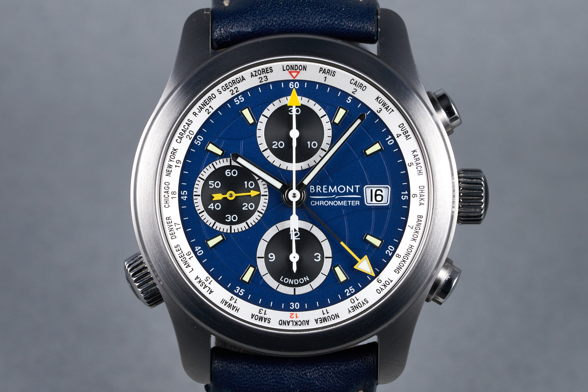 2012 Bremont World Timer Chronograph Ref: ALT1-WT/BL with Box and Papers