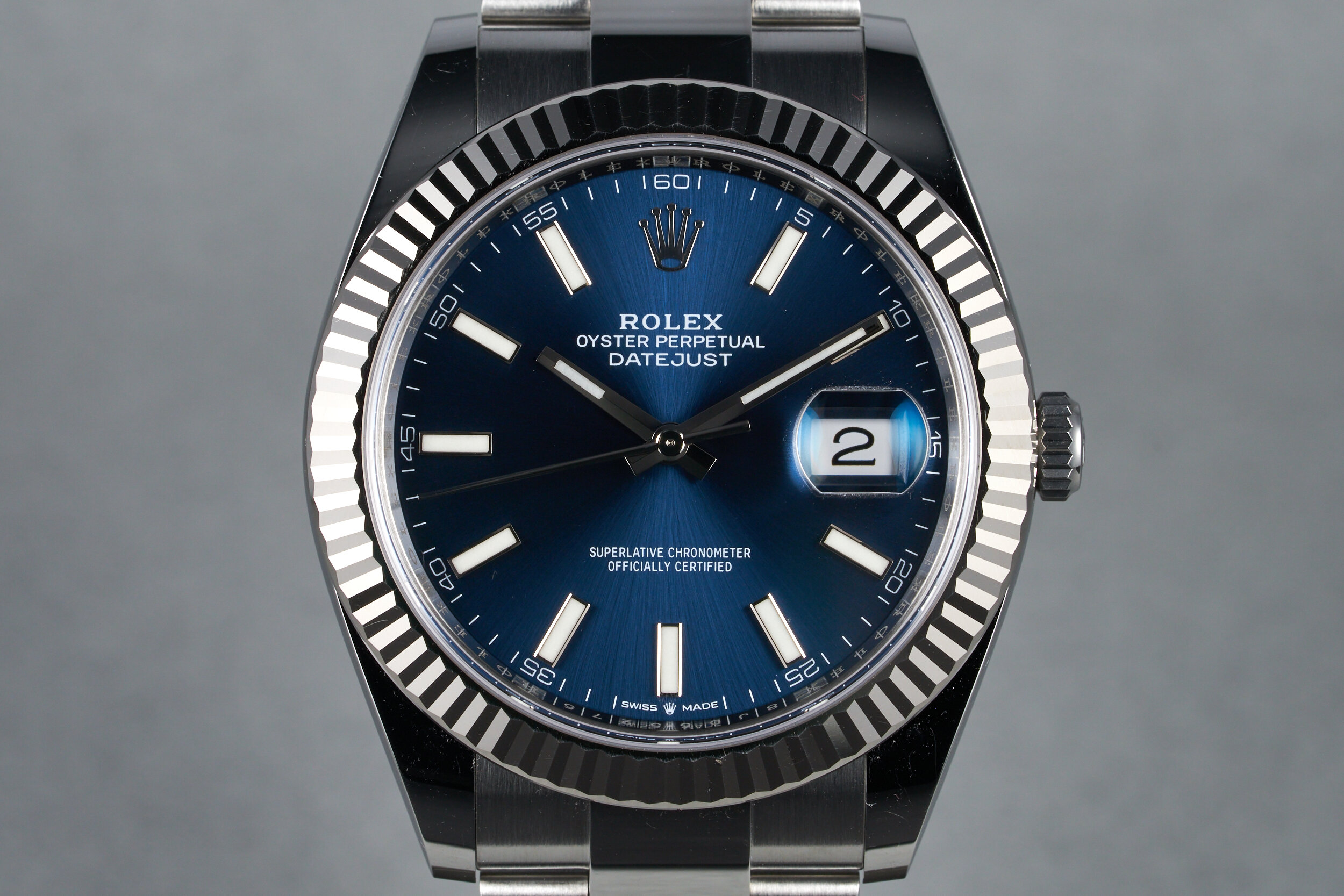 2020 Rolex Datejust 41 Ref: 126334 Blue Dial with Box and Papers