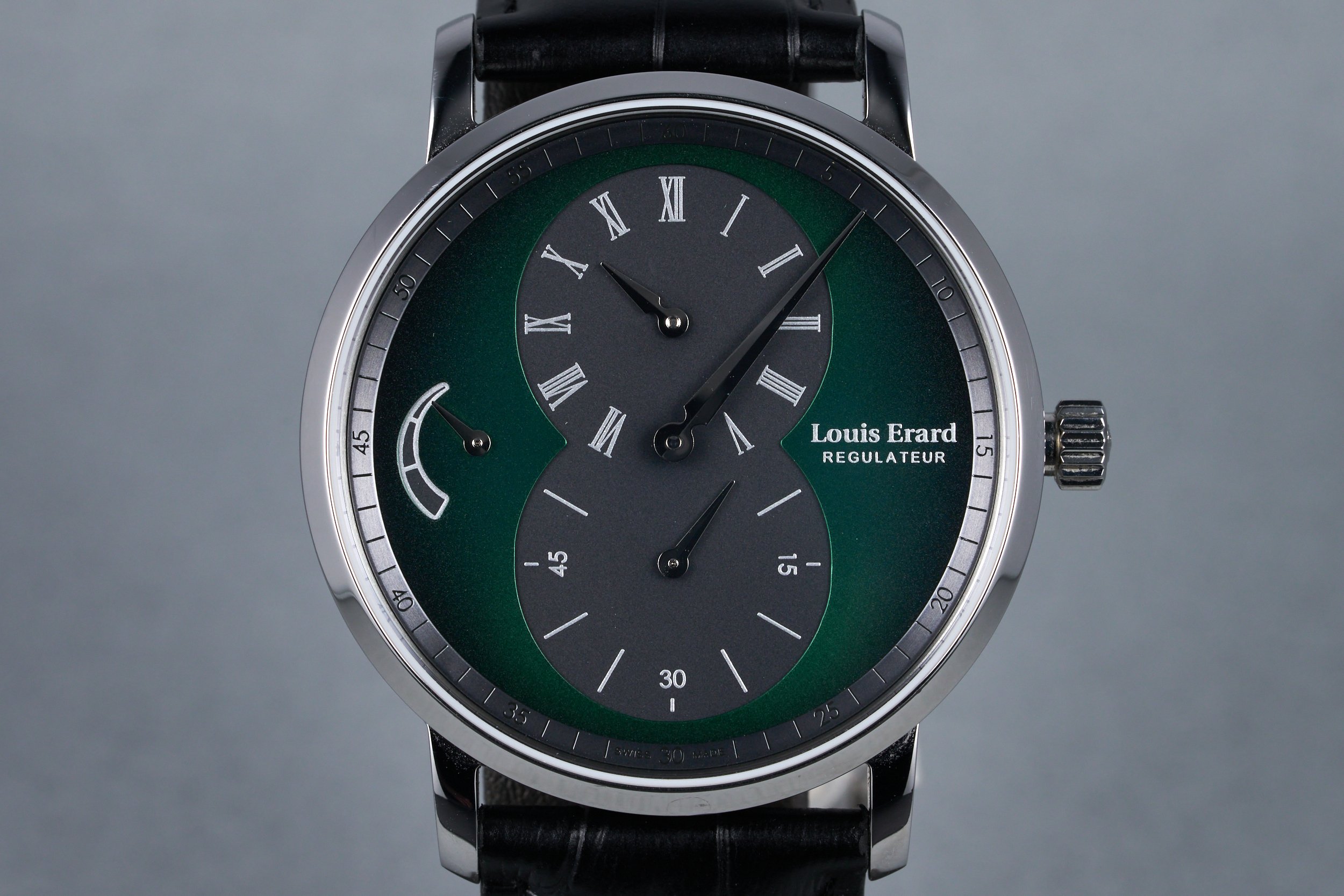 2020 Louis Erard Regulator Ref: 54230AG59.BDC02 Green Dial with Box and Papers