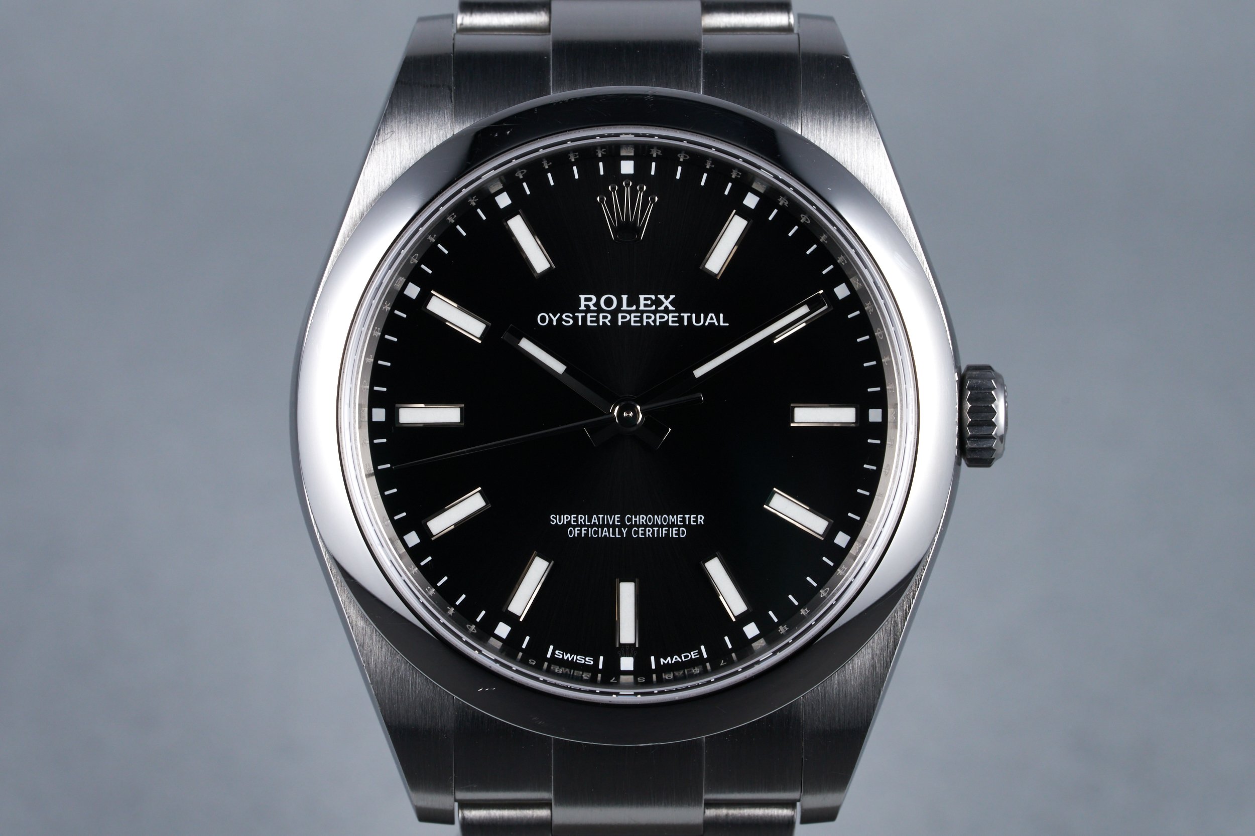 2019 Rolex Oyster Perpetual Ref: 114300 Black Dial with Box and Papers
