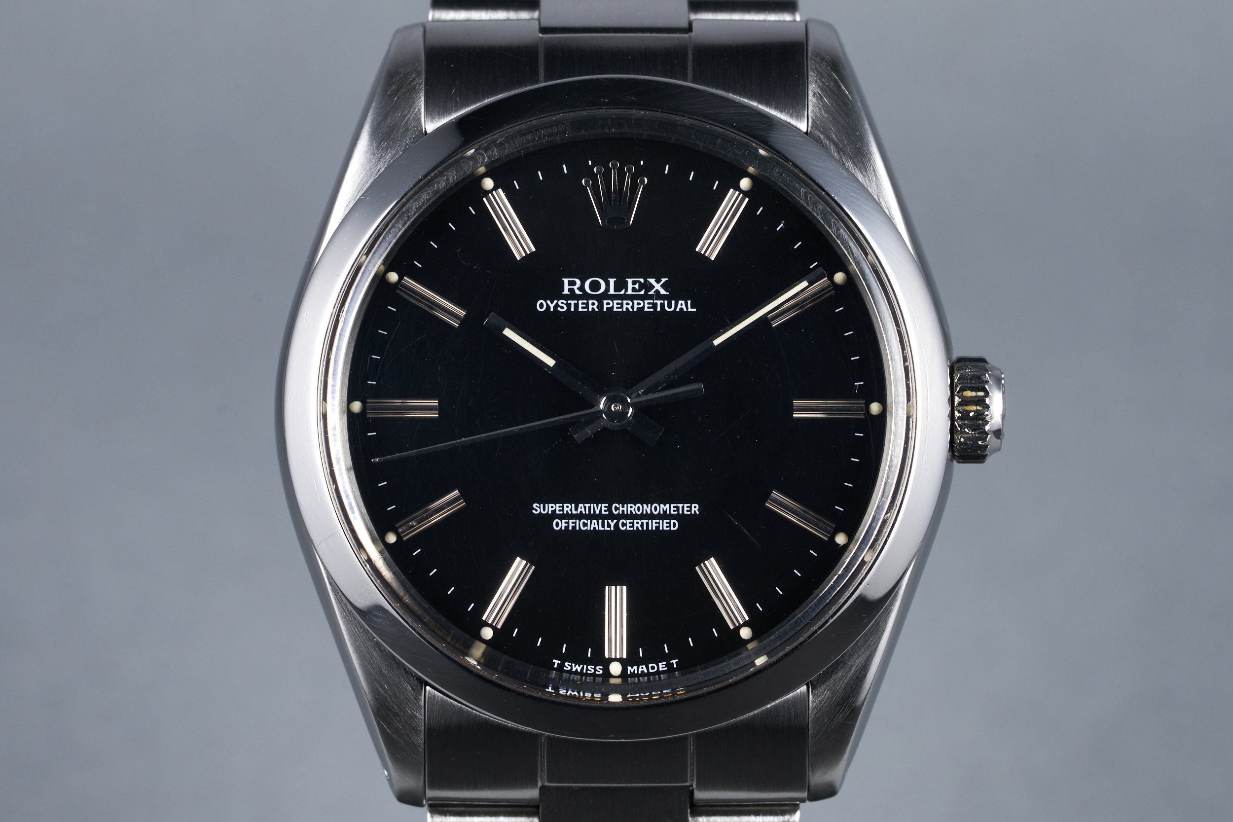 1988 Rolex Oyster Perpetual Ref: 1002 Black Dial with&nbsp;Box and Papers