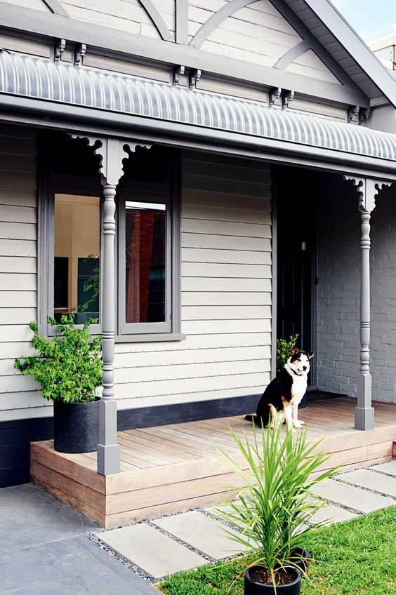 Neutral exteriors are a great choice if you are planning to sell in the future. Image: Pinterest