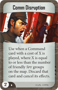 Star Wars Imperial Assault Command Cards 2 Point Cards 