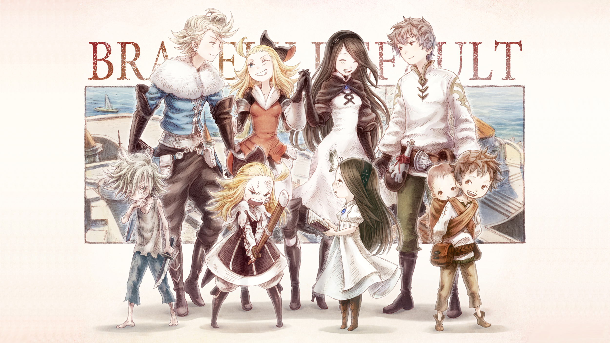 agnes oblige and tiz arrior (bravely default and 1 more) drawn by