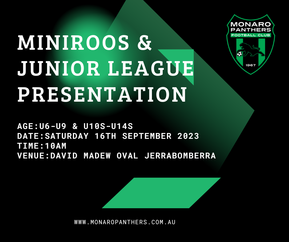 MPFC - MINIROOS & JUNIOR LEAGUE PRESENTATION