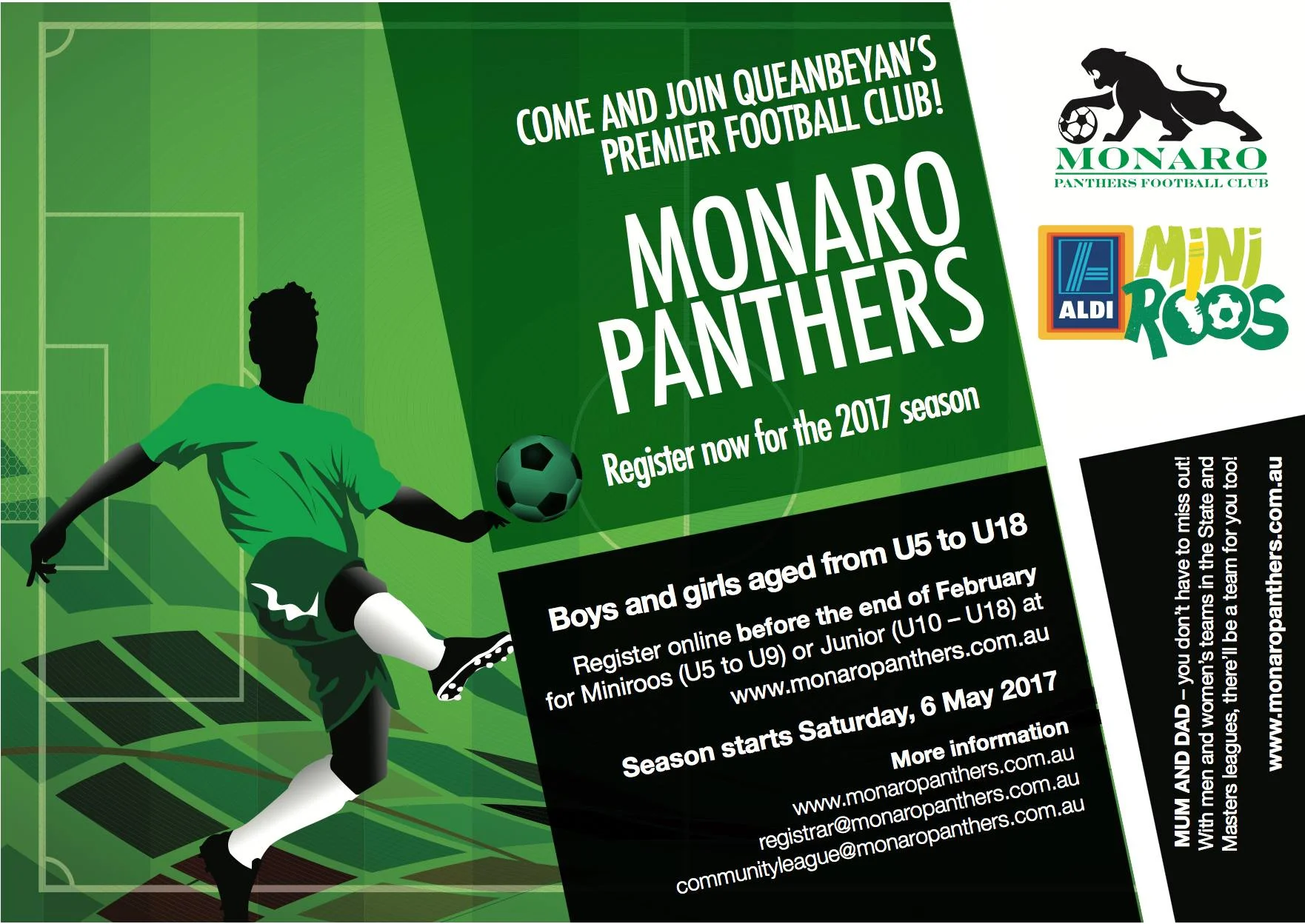 Register now to play winter football with Monaro Panthers FC!