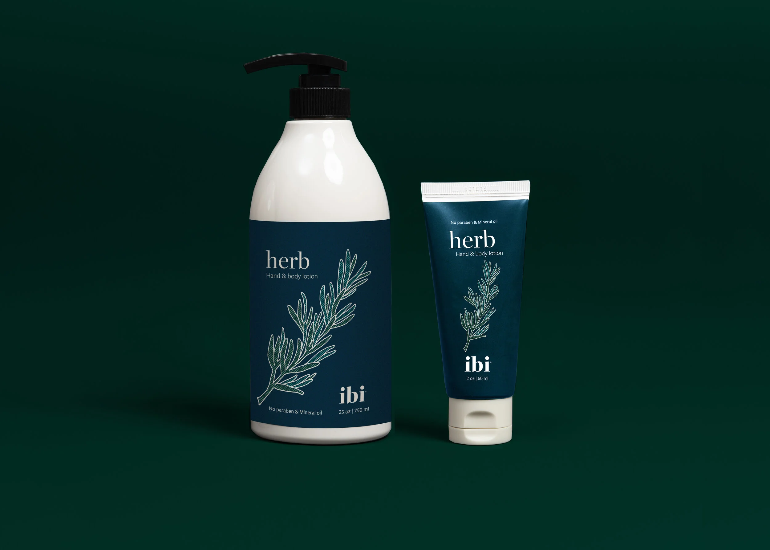 Herb hand & body lotion set (750ml + 60ml) — IBI Beauty