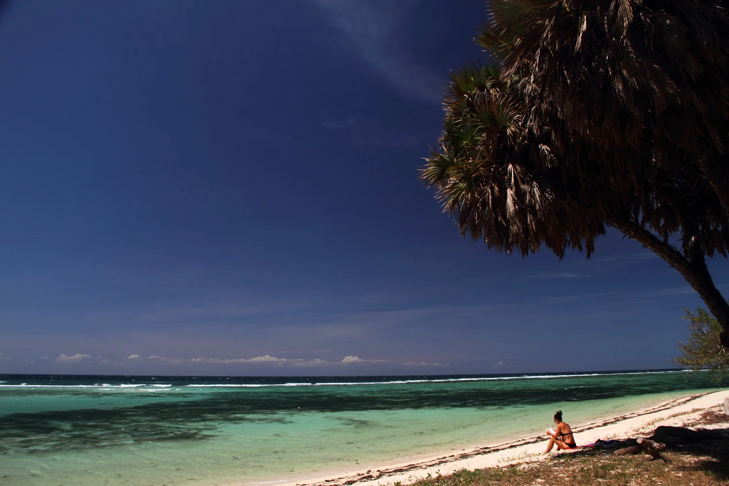 Time to sit and think, the beach between tides