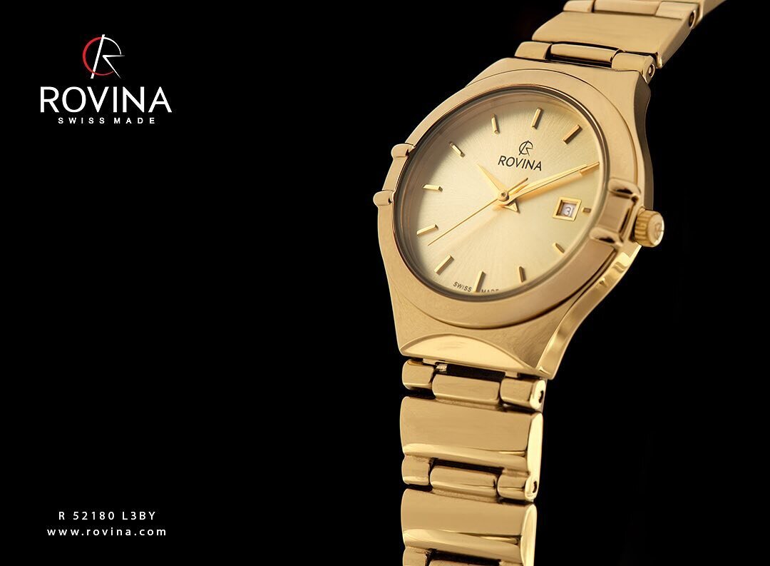 The new Rovina ladies model in gold bracelet R 52180 L3BY available now! #Swissmade #Rovina #swissmadewatch #Swiss