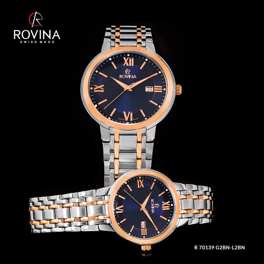 The new Rovina twinset, in two tone bracelet with blue dial and rose gold hour markers R 70139 G2BN-L2BN, available now!
.
.
.
.
.
.
.
#Swissmade #swissmadewatch #Rovinawatches #twinset