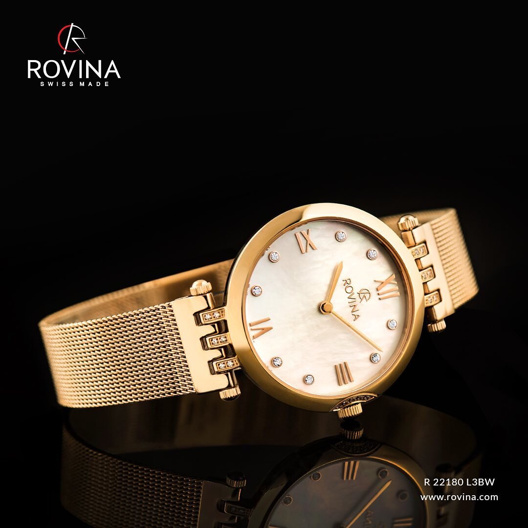 Our Mother's Day collection is here! #Rovina new model in gold mesh &amp; MOP dial R 22180 L3BW available now! #Swissmade