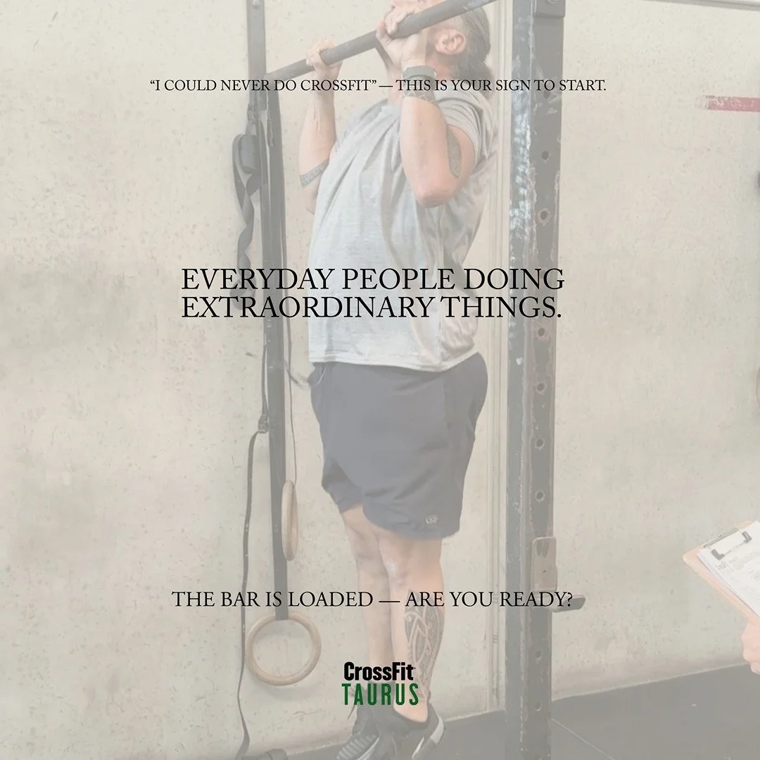 🌞 Ordinary People. Extraordinary Effort. 🌞
At CrossFit Taurus, we’re not chasing perfection —
we’re building strength that lasts.
Here, you’ll find *ordinary people* doing *extraordinary things.*
Parents lifting before sch