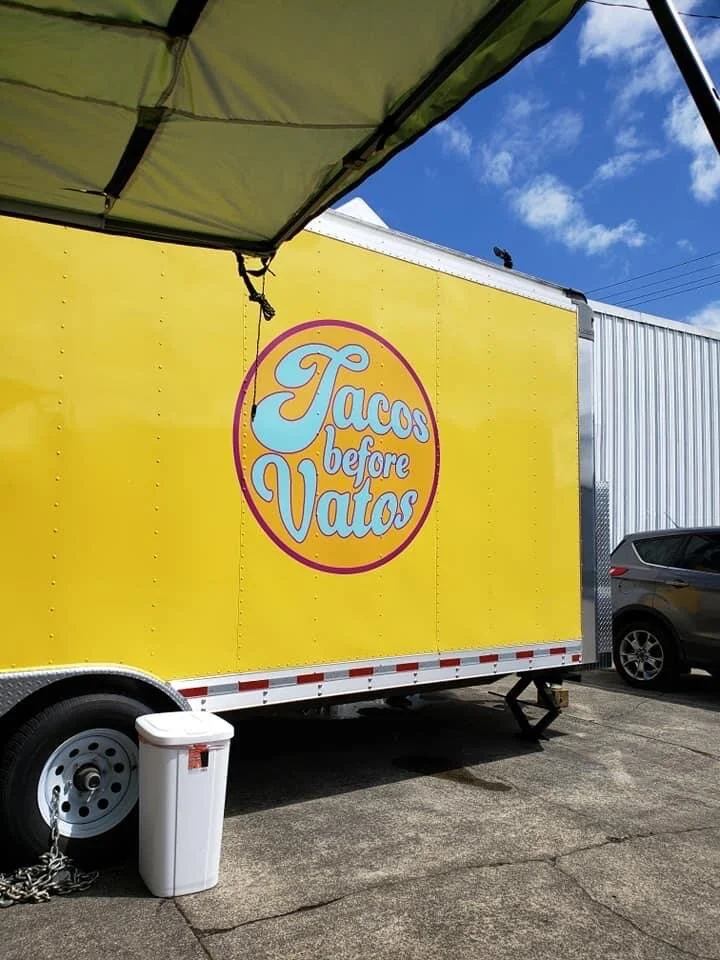 Logo on vinyl for the truck